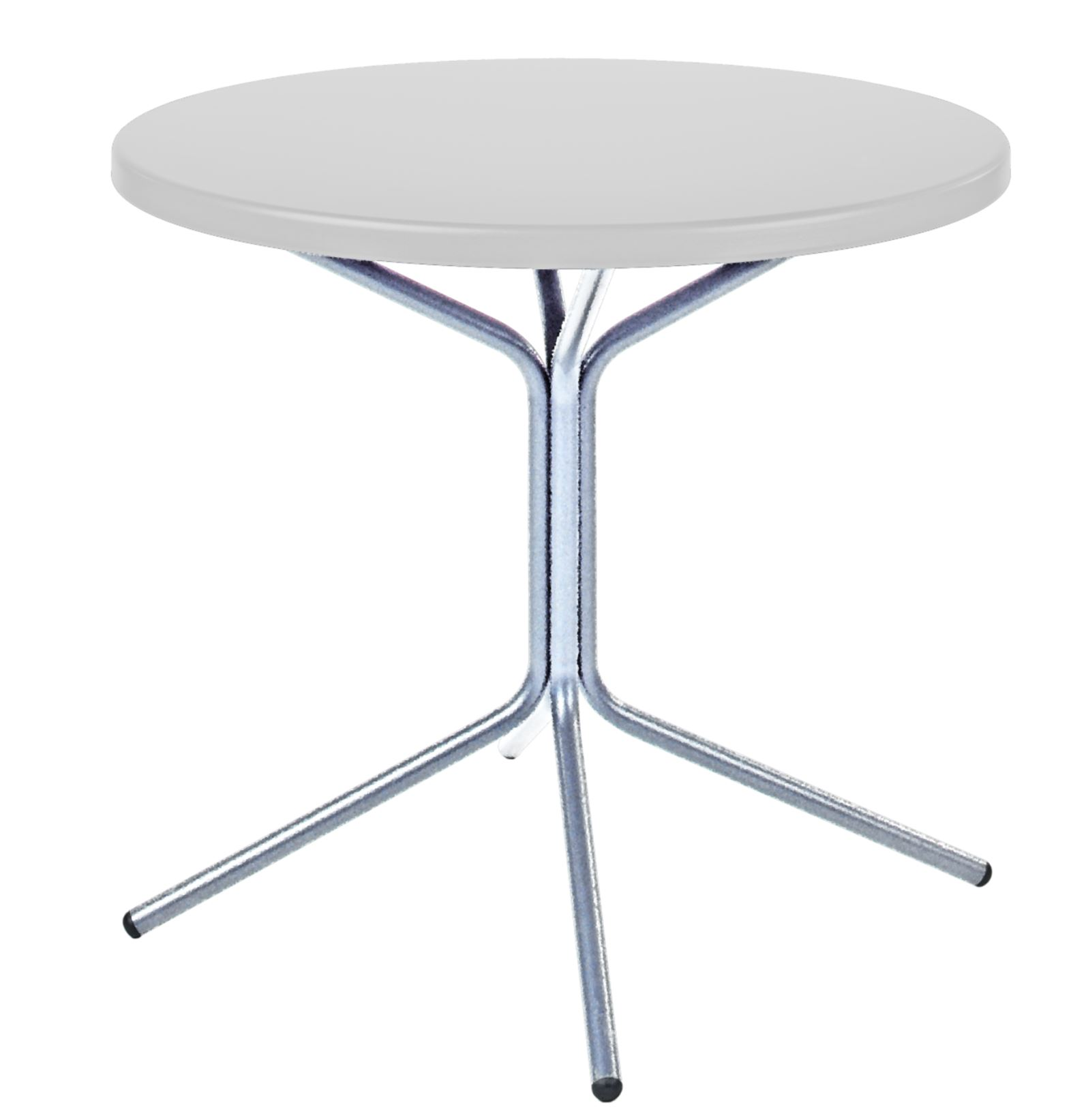 Metall-Beistelltisch Pix Rund Feuerverzinkt von Schaffner / Farbe: Weiss / DxH: 54 x 54 cm