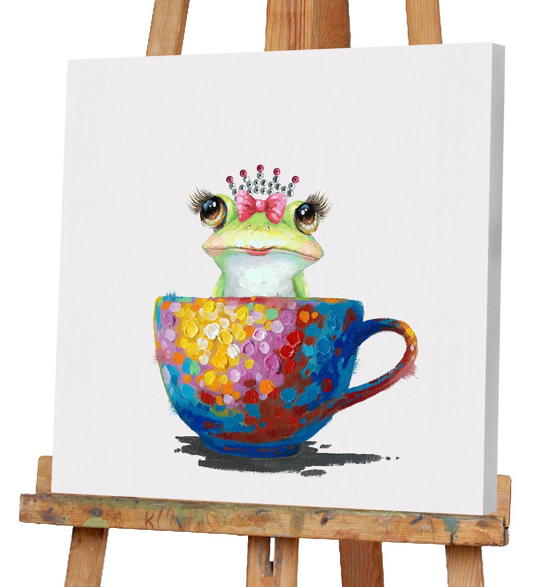 Gemälde Prinzessin Frosch in Der Tasse image LAND