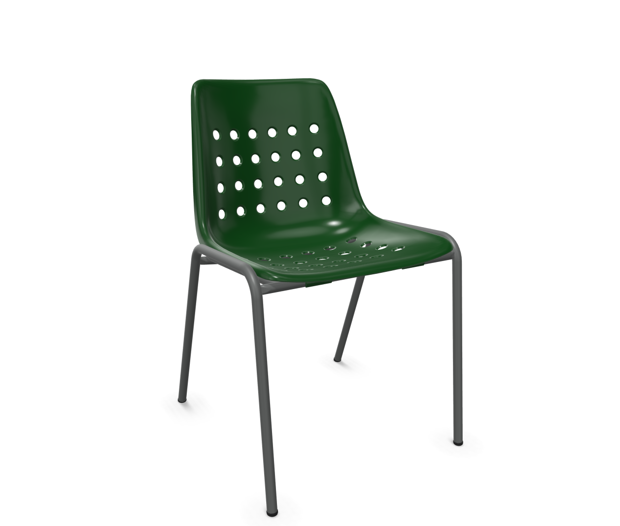 Schalen-Stuhl Bermuda von Schaffner / Farbe: Tannengrün / Grösse: 50 x 54 cm