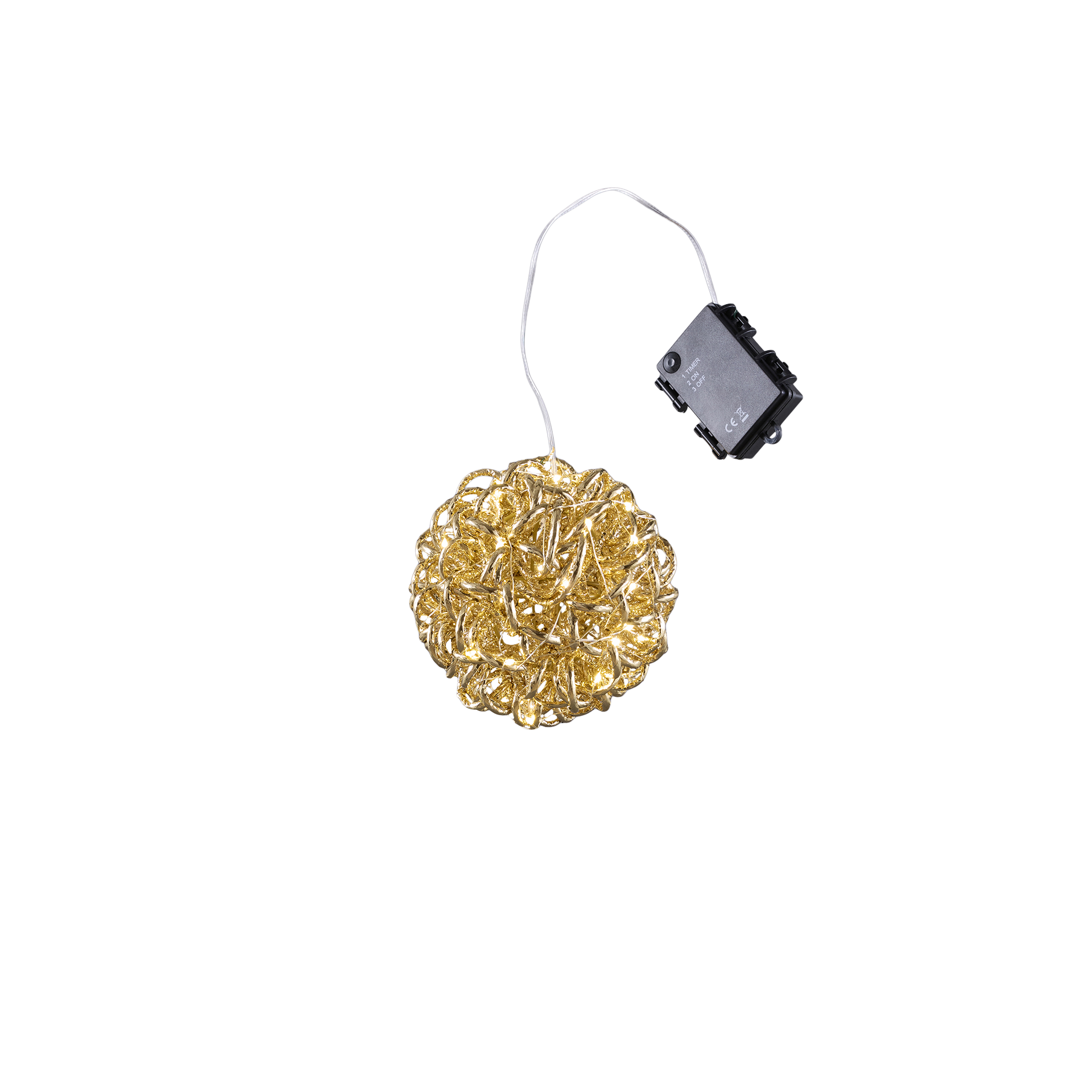 Dekorationslicht Lichterkugel 40LED D: 15 cm Edg / Farbe: Gold