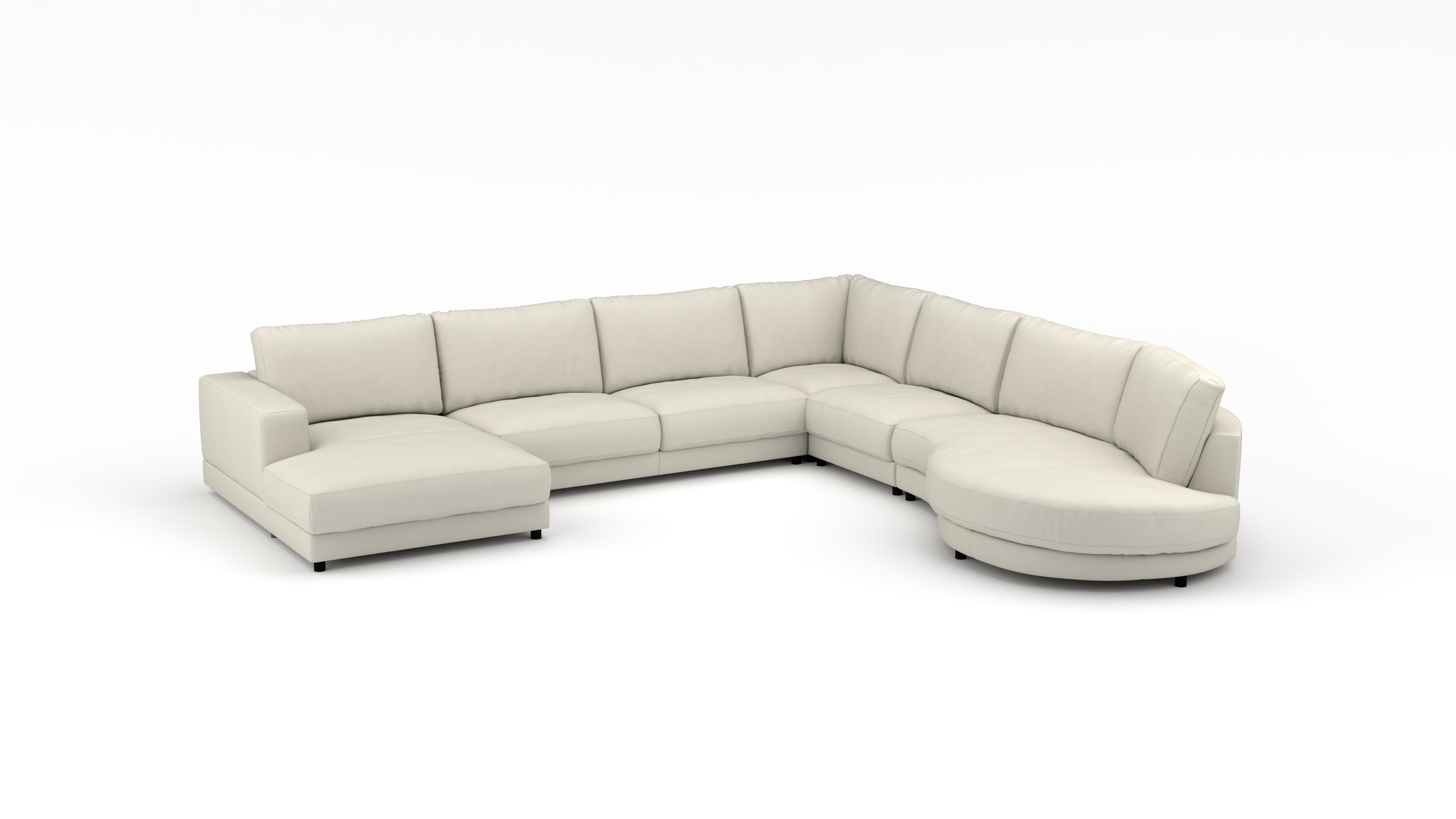 Wohnlandschaft #2 Jupiter UrbanDesign / Farbe: Weiss / Bezugsmaterial: Stoff