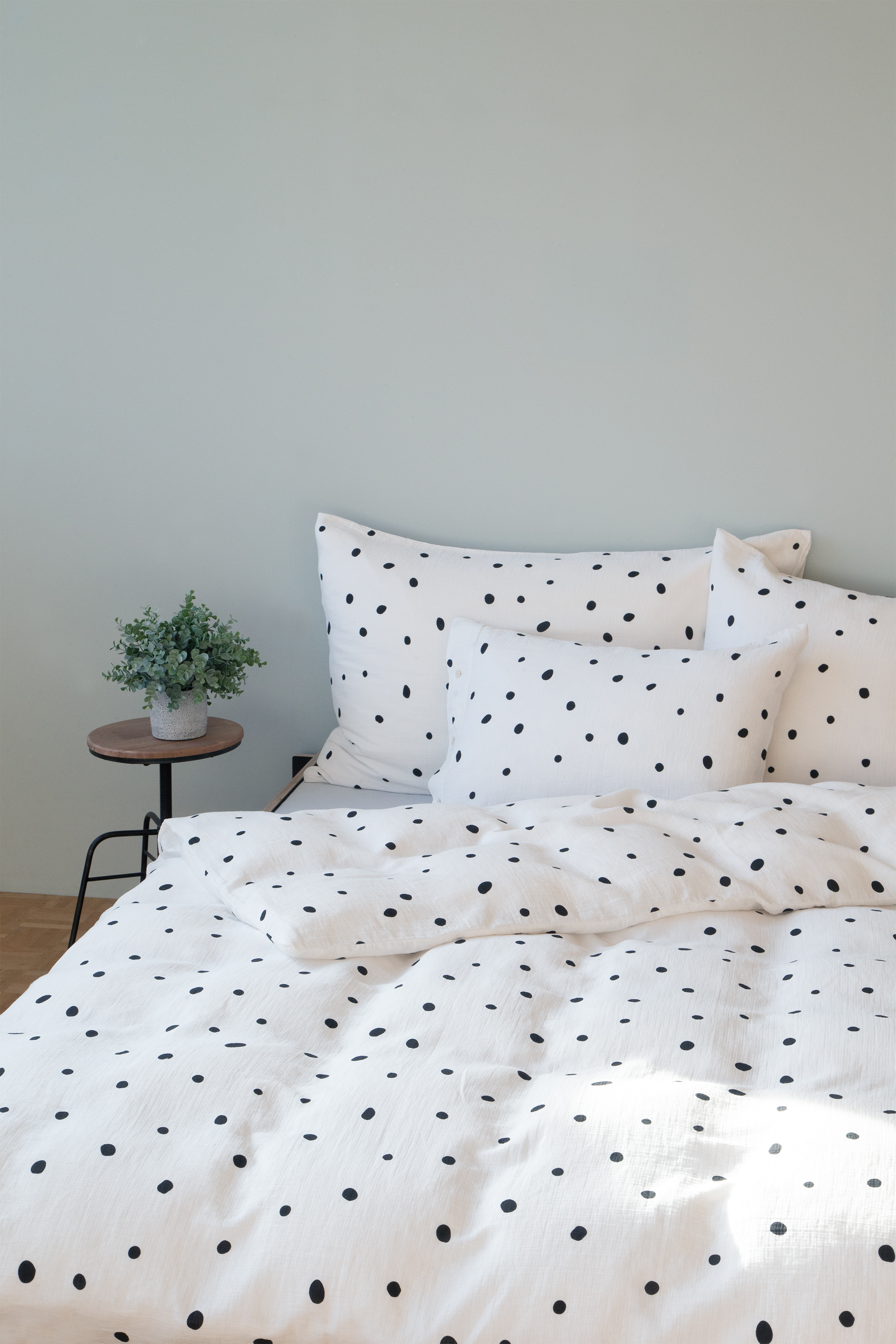 Bettwäsche Tilda, Weiss Schwarz 160 x 200 cm Sander AG