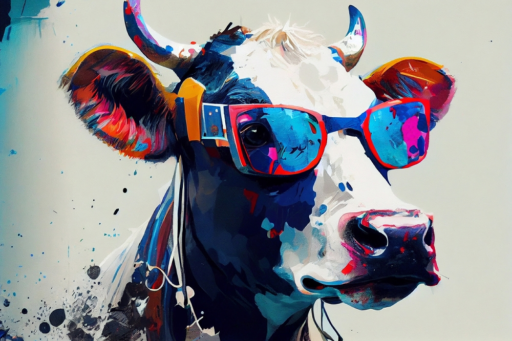 Acrylic Glass Artwork ‘Cow’ image LAND