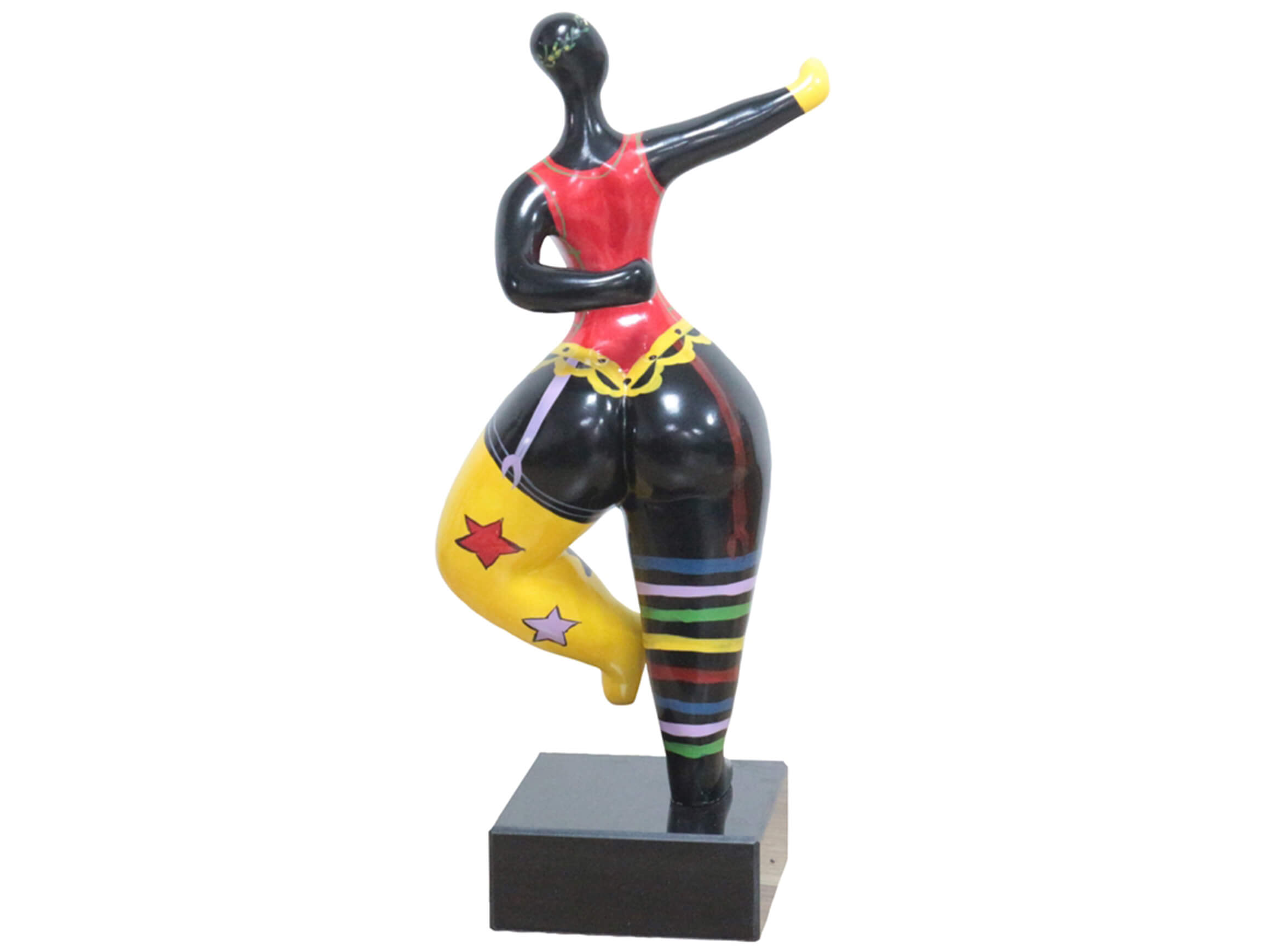 Sculpture Hommage à Niki de Saint Phalle, Nana Style Balance image LAND / Taille : 11 x 34 cm