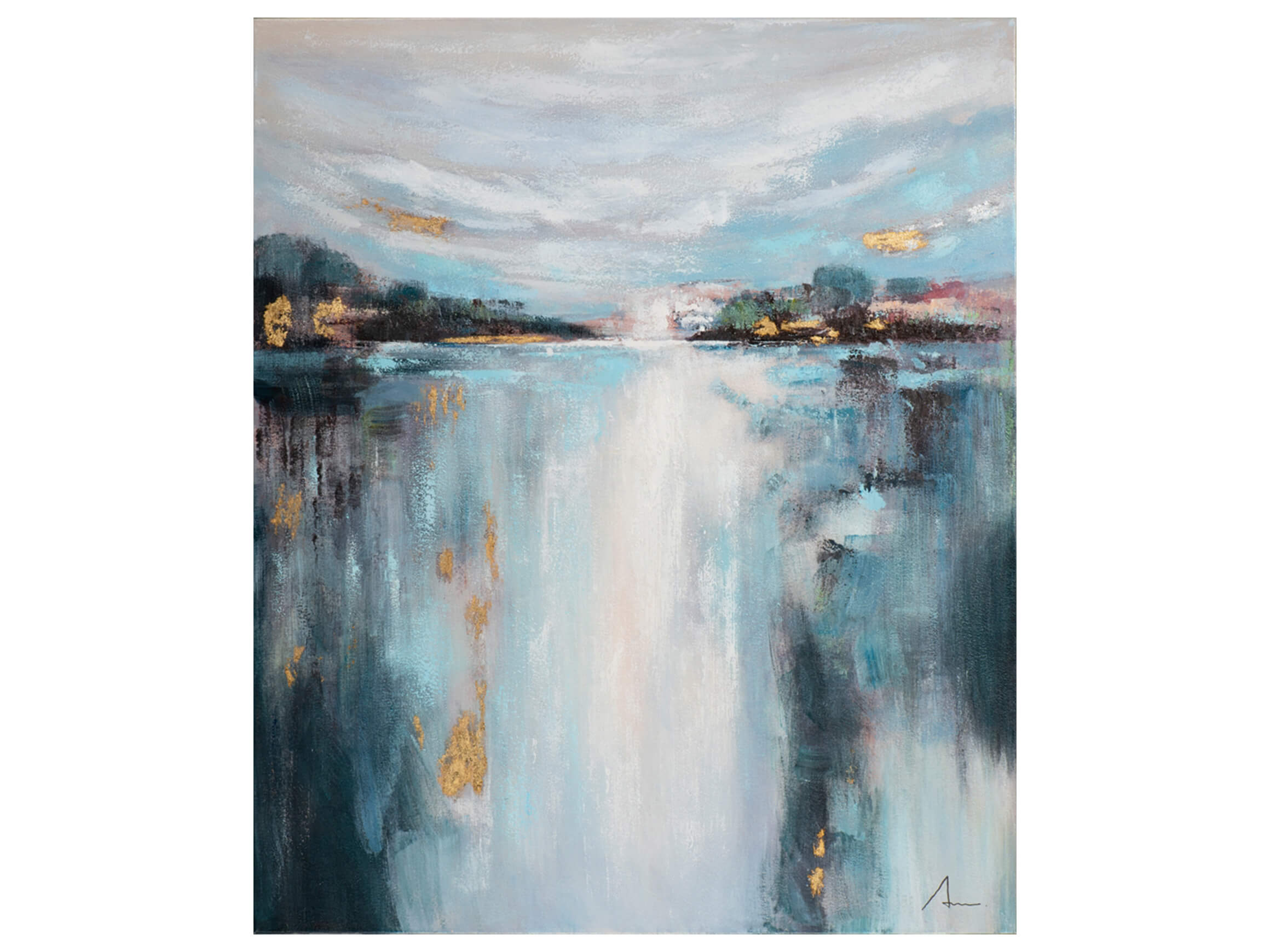 Bild Spiegelnder Horizont image LAND / Grösse: 120 x 100 cm