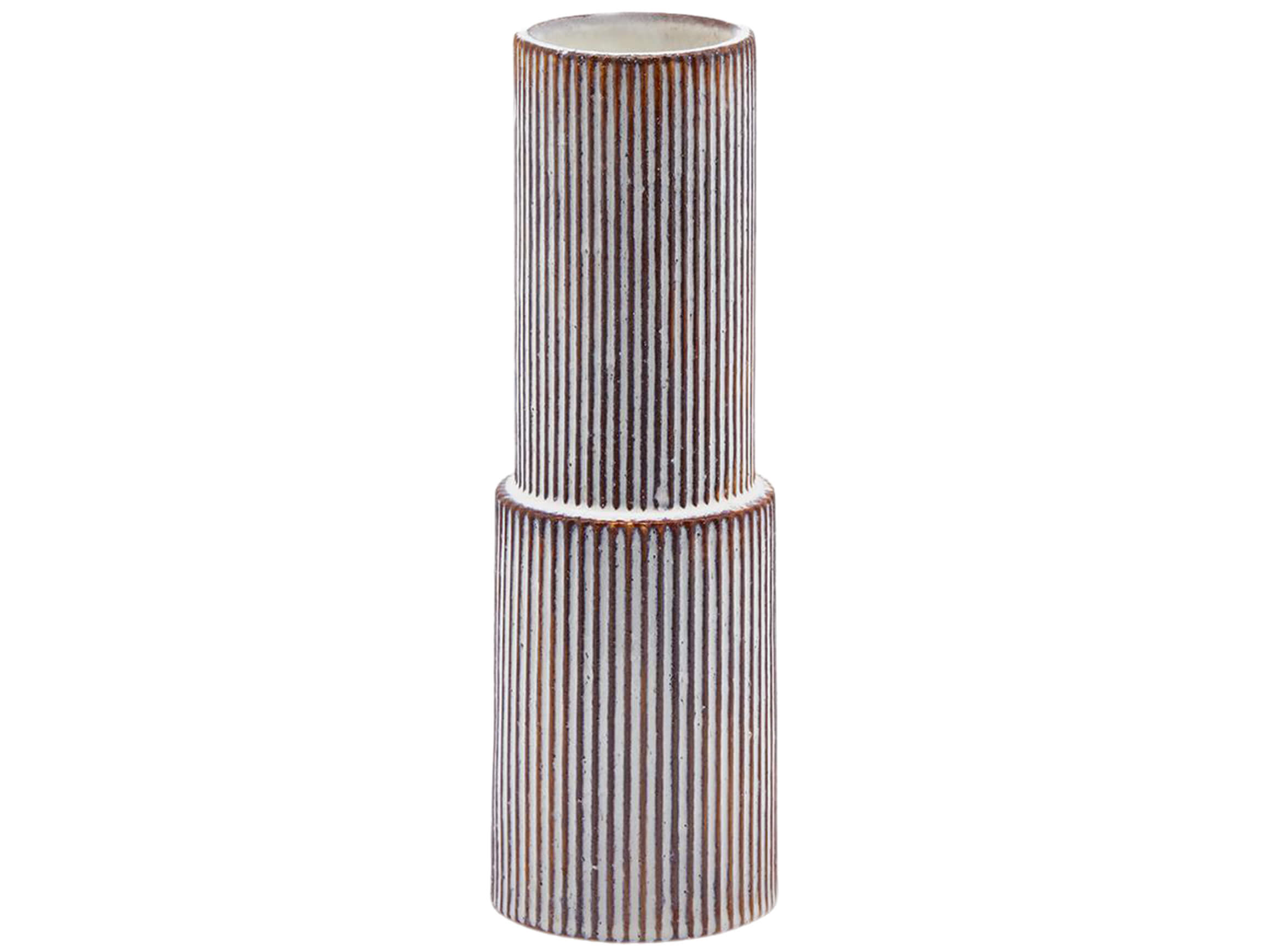 Edg Vase Keramik Streifen H: 31 cm  | Schubiger Möbel