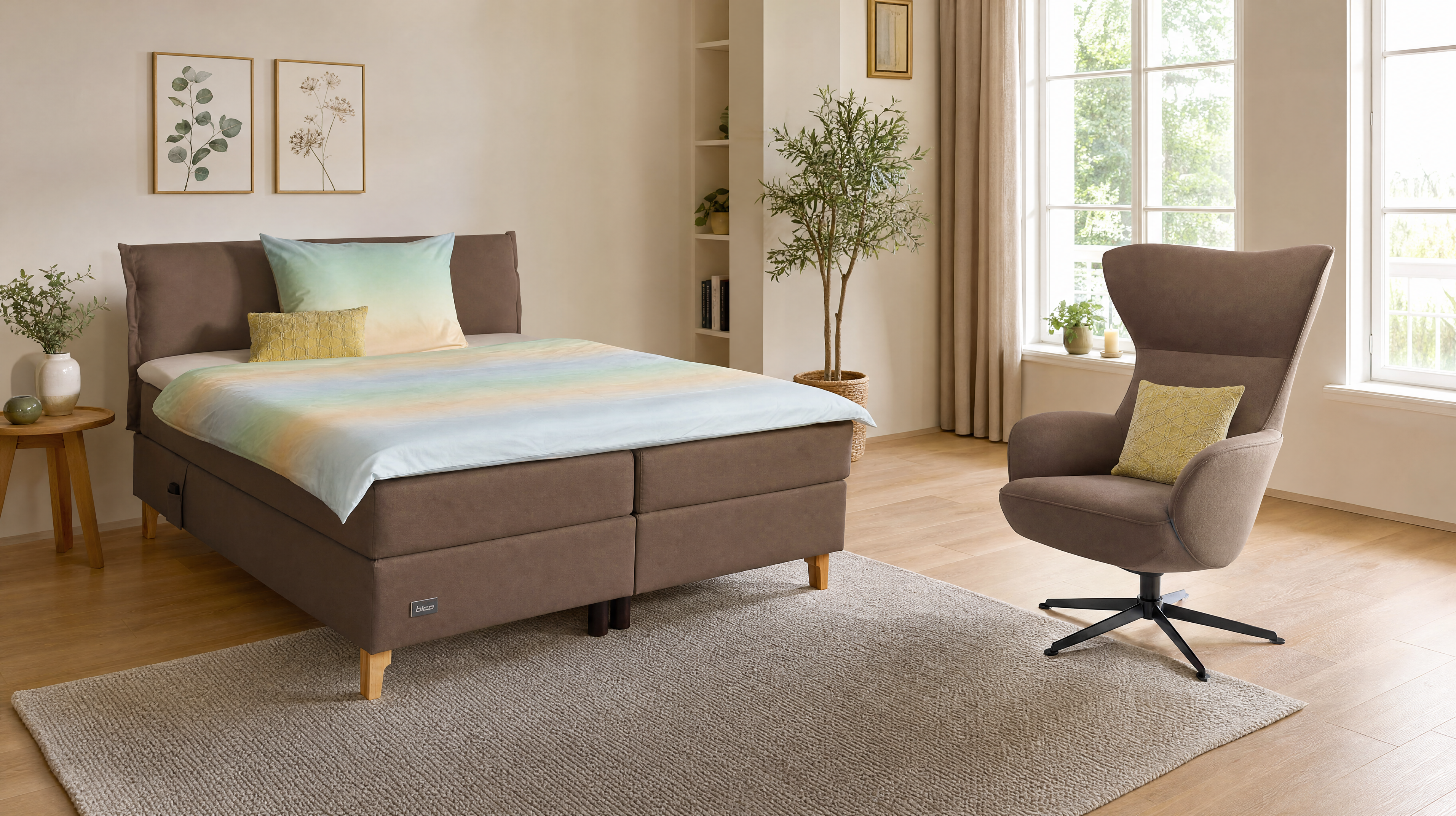 Boxspringbett Classic Bico/ Farbe: / Masse (BxT) :180,00x208 cm