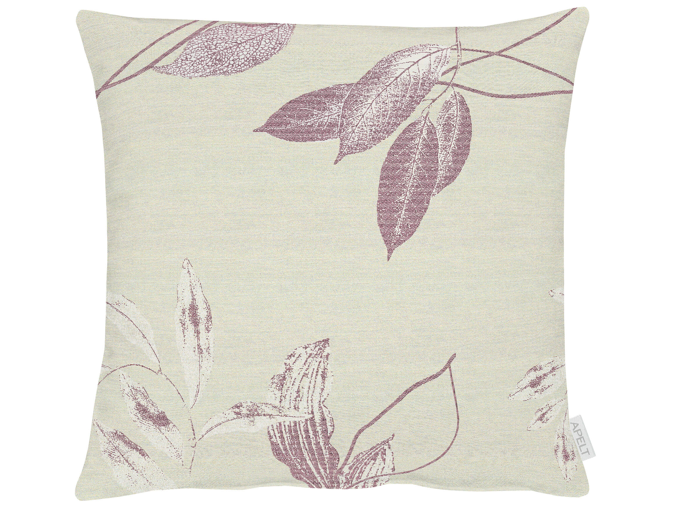 Kissenhülle Jacquardblätter Lila 50x50 cm Apelt