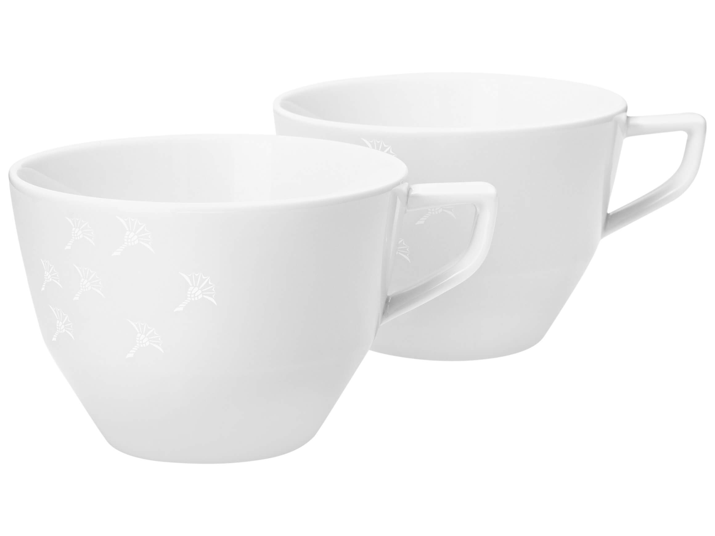Set of 2 cups Faded Cornflower, white on white Joop / Colour: white on white