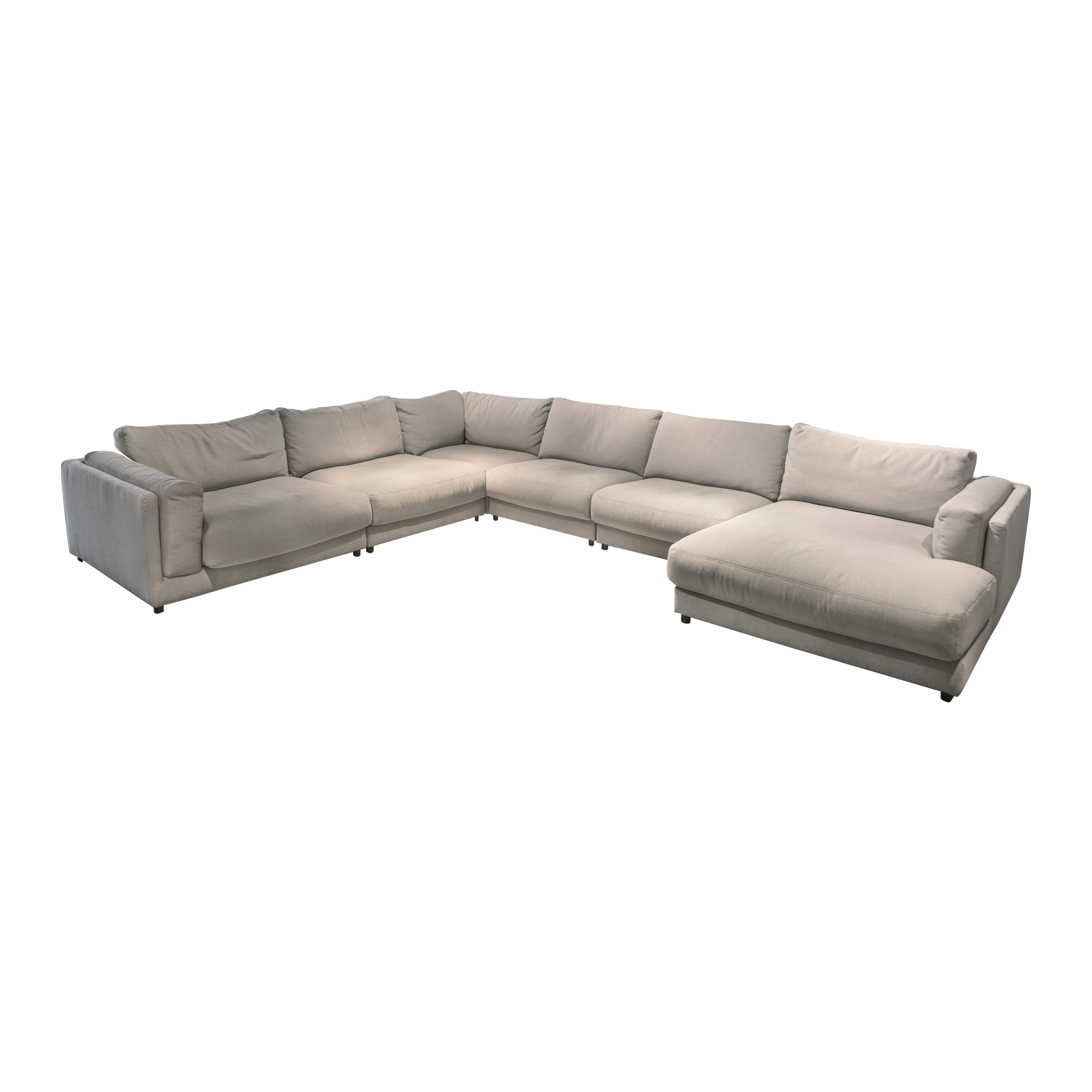 Ecksofa Larry Candy / Farbe: Light-Grey / Bezugsmaterial: Stoff