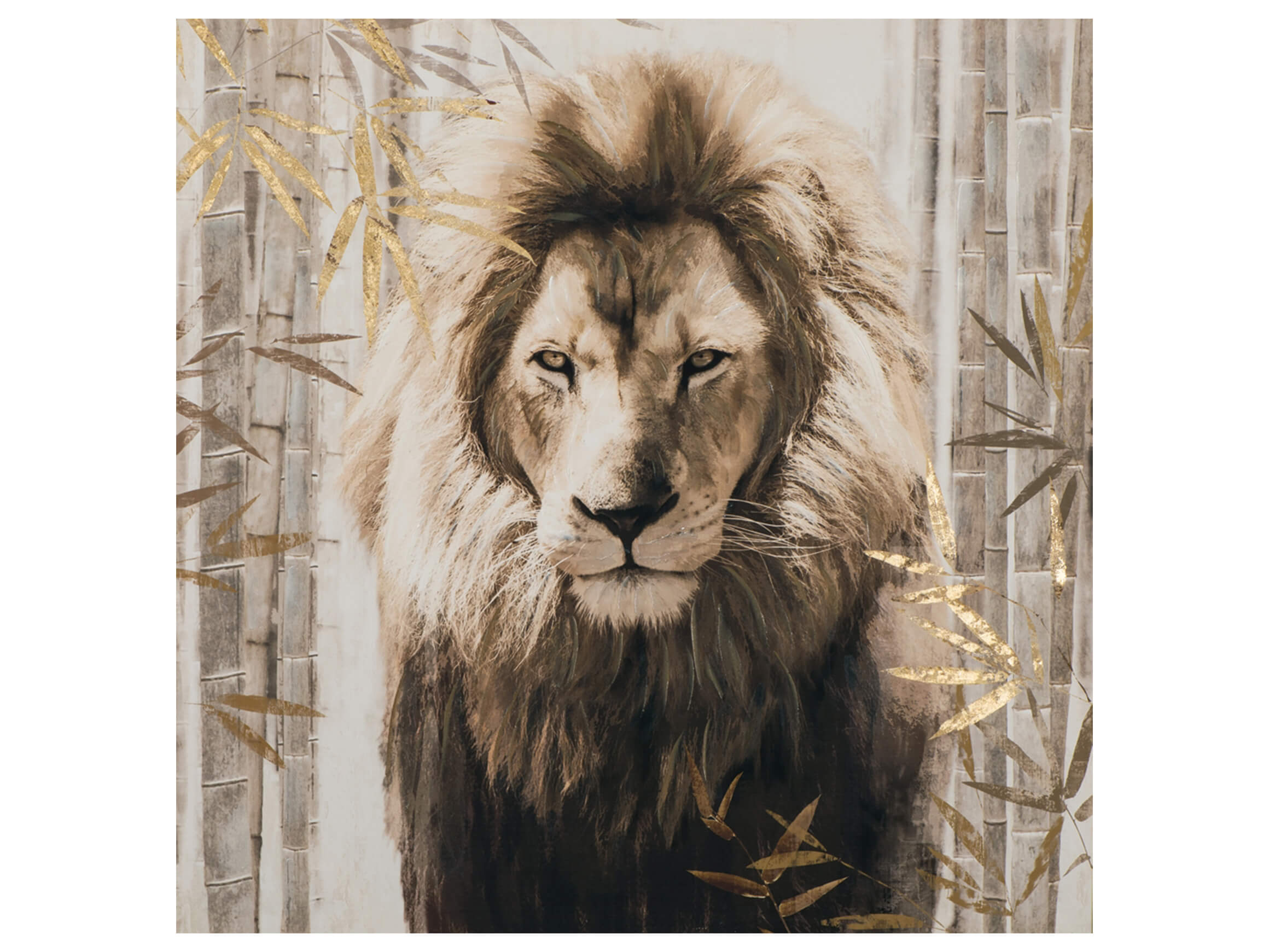 Bild Löwe im Bambus image LAND