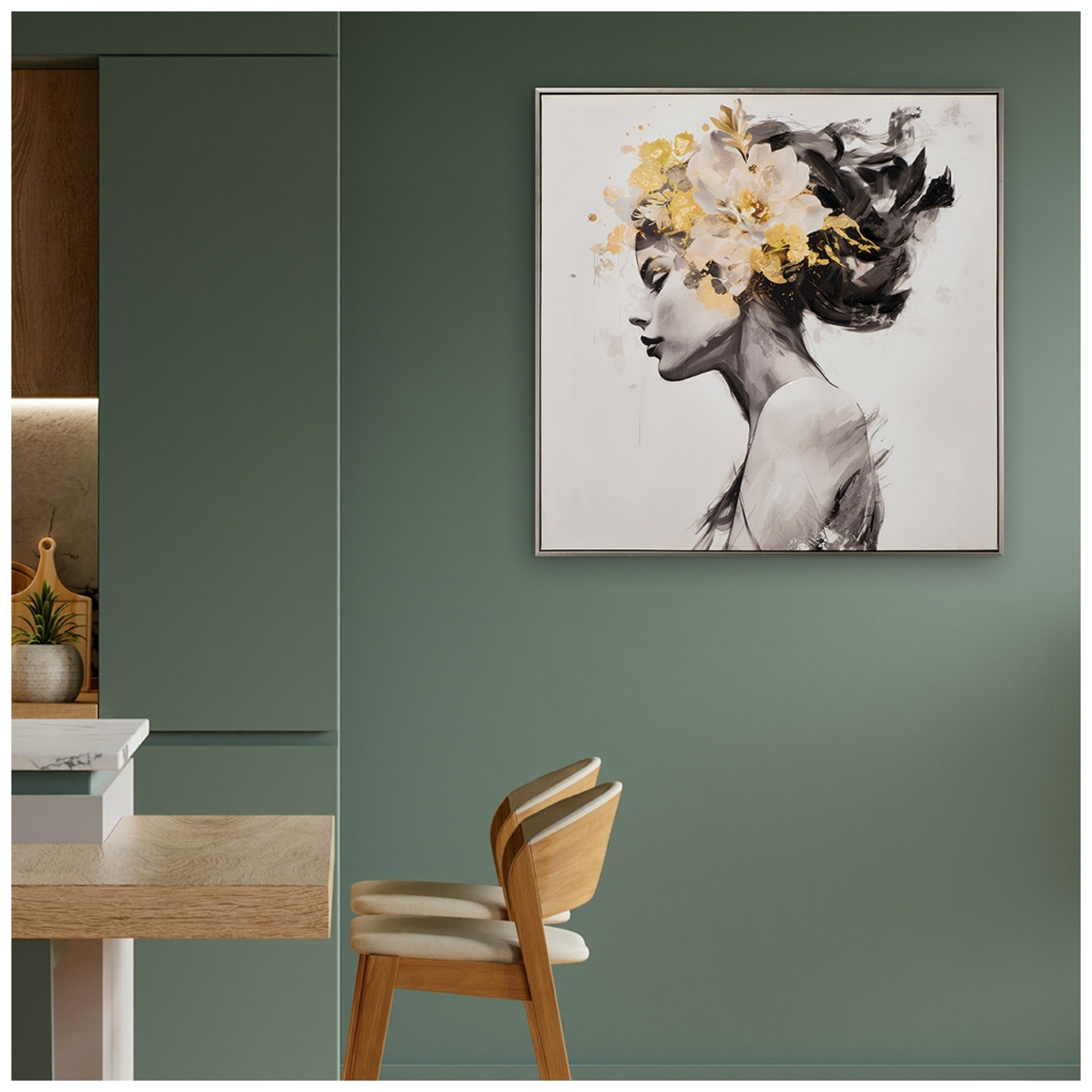 Bild Golden Flower Beauty 2 image LAND / Grösse: 80 x 80 cm Bild Golden Flower Beauty 2 image LAND / Grösse: 80 x 80 cm
