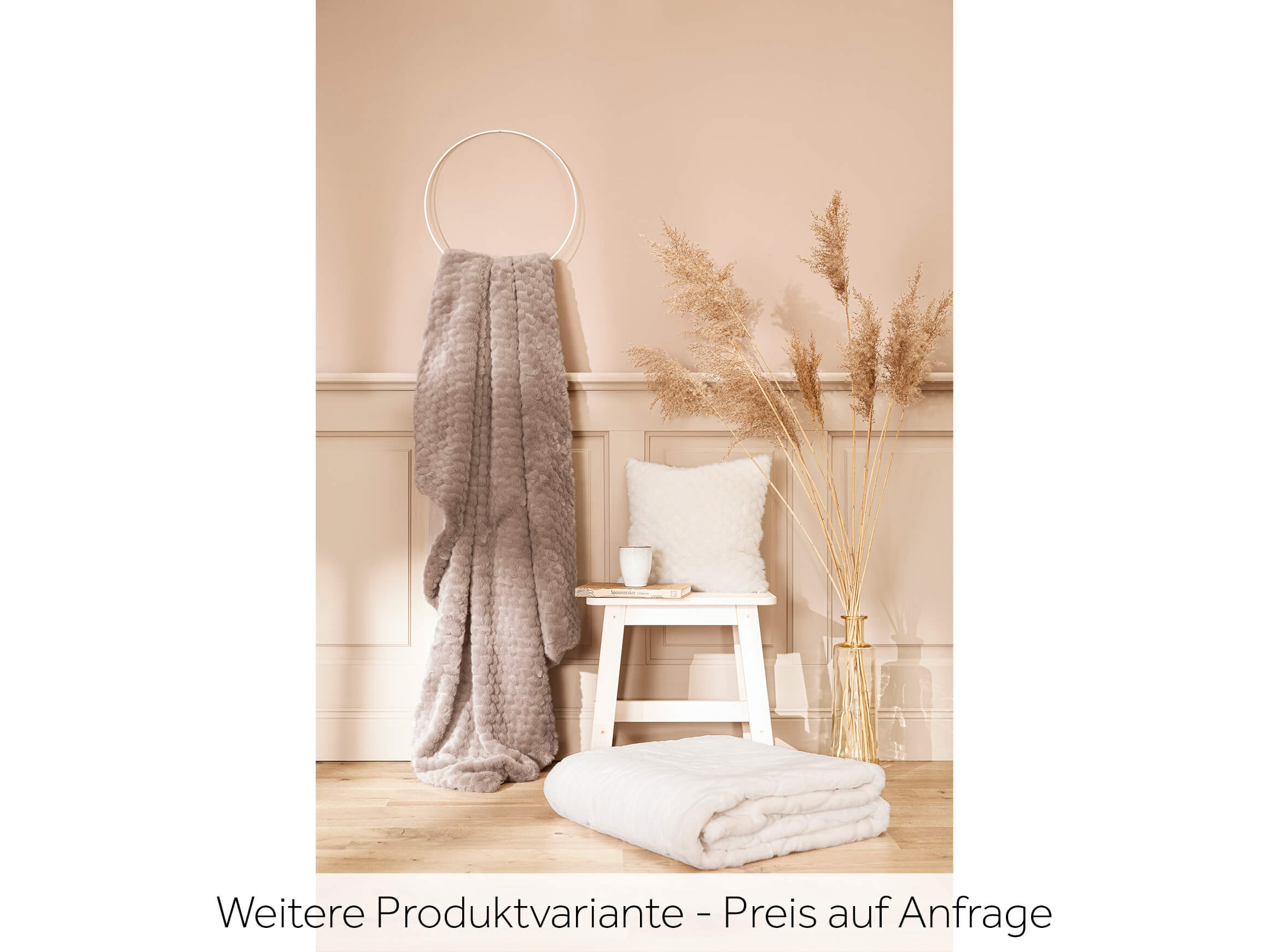 Plaid Mink, Elfenbein B: 150 cm Magma