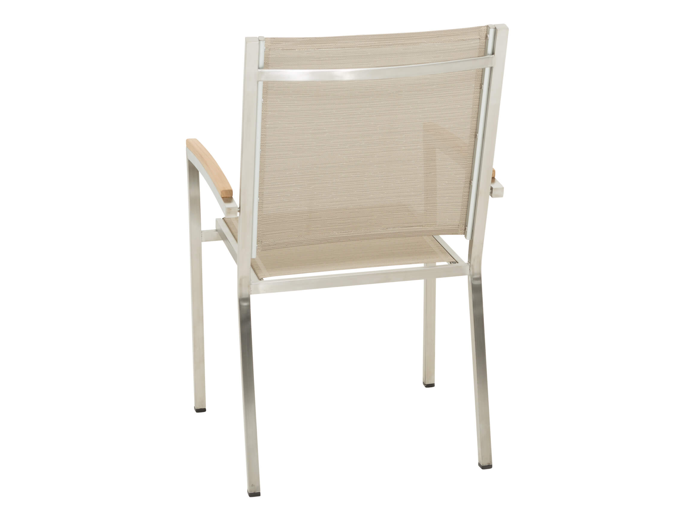 Gartenstuhl Pontiac, Textilene Espresso, Edelstahl, b