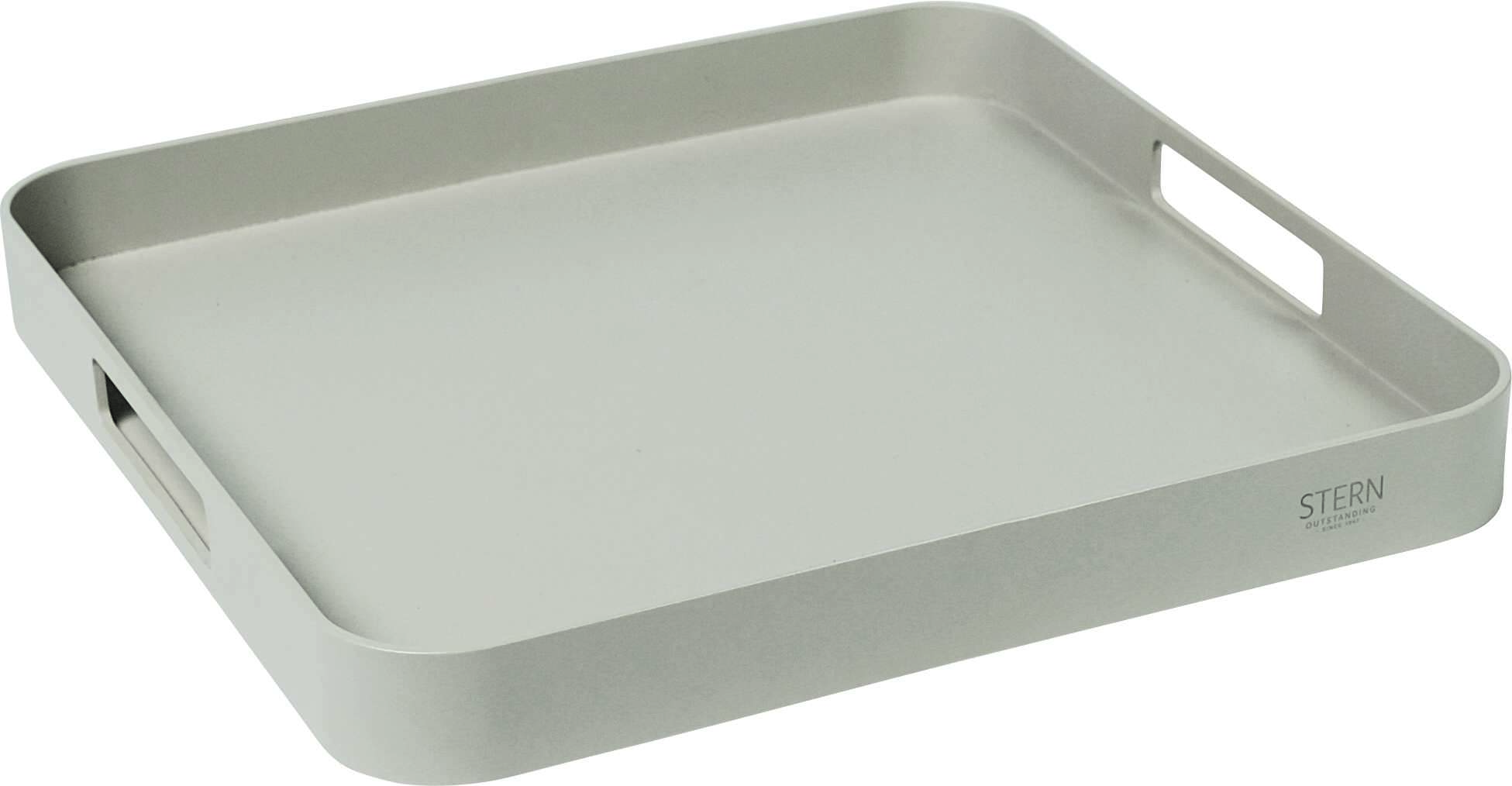Tablett Greige / 40 x 40 cm Stern / Farbe: Beige Grau