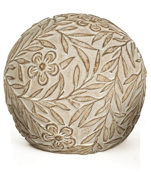 Decofinder Kugel Blätter und Blumen Sand Beige | Schubiger Möbel