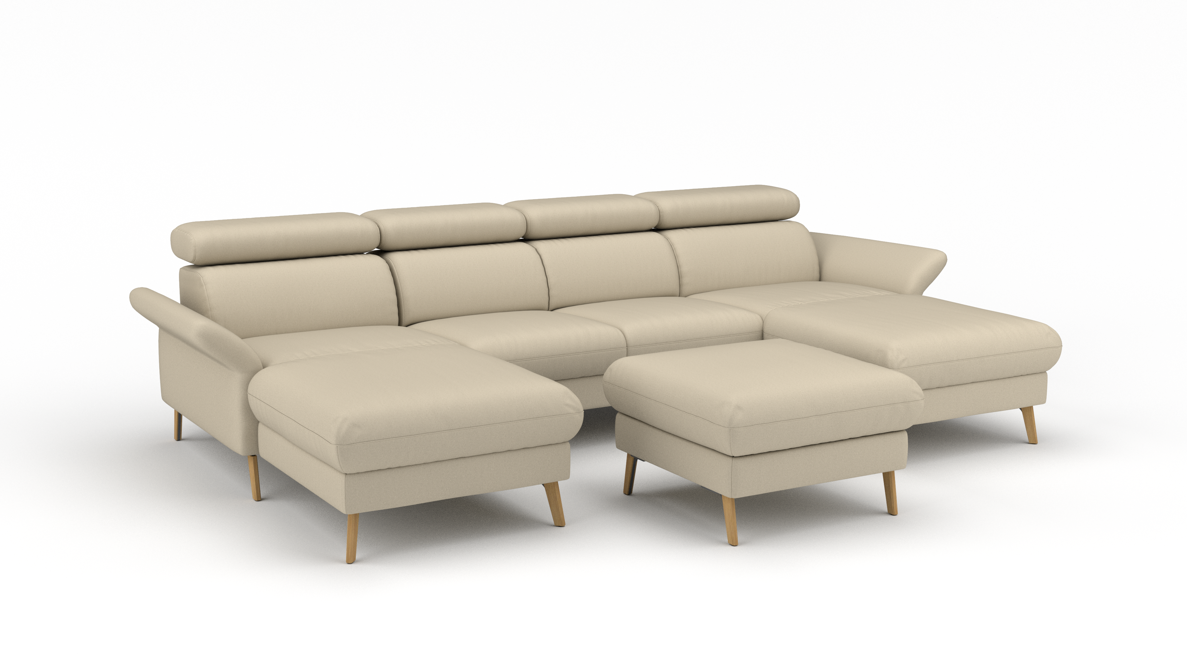 Wohnlandschaft #2 Mars UrbanDesign / Farbe: Beige / Bezugsmaterial: Stoff