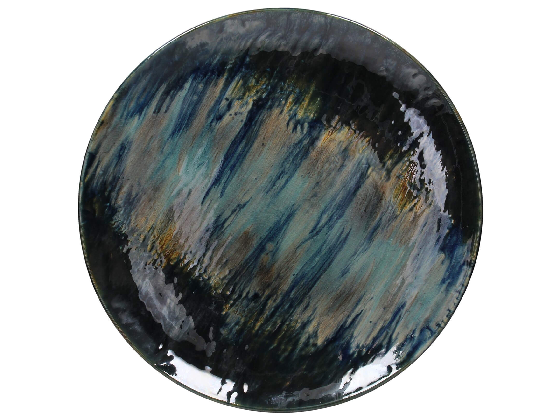 Schale Farbverlauf Blau-Grau-Grün H: 6 cm Kersten / Farbe: Blau Grau Grün