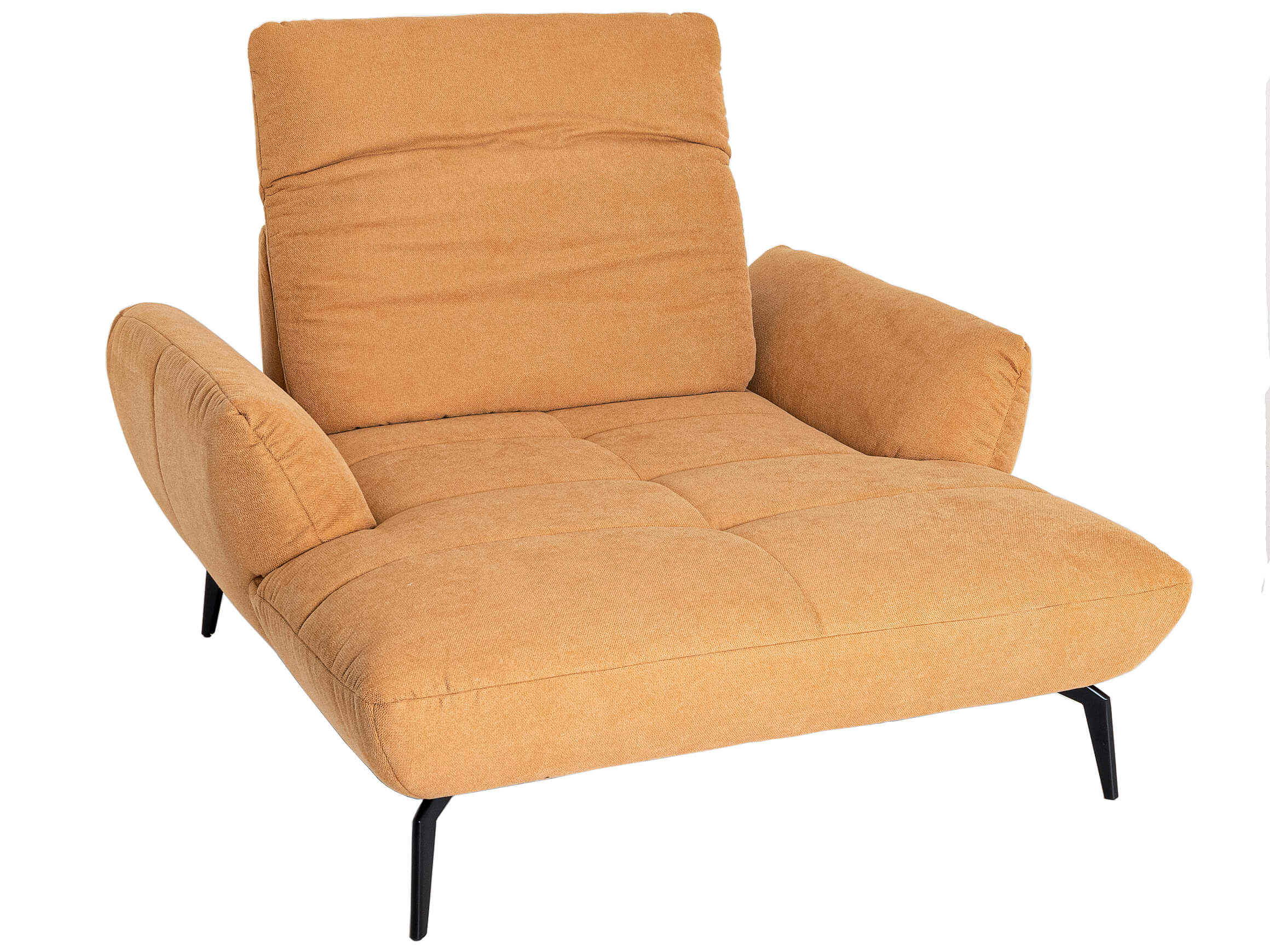 Loveseat Nebraska Basic Steinpol / Farbe: Mustard / Bezugsmaterial: Stoff