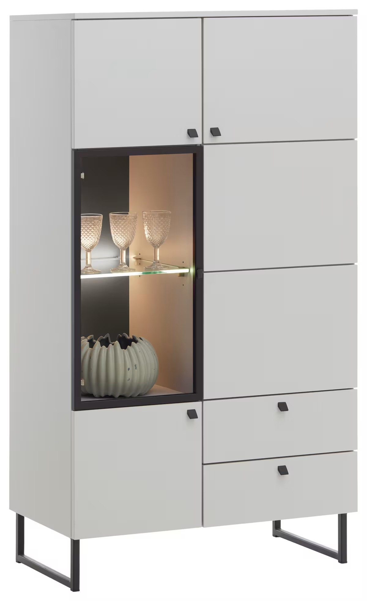 Highboard Lamont Niehoff / Farbe: Grau Schwarz