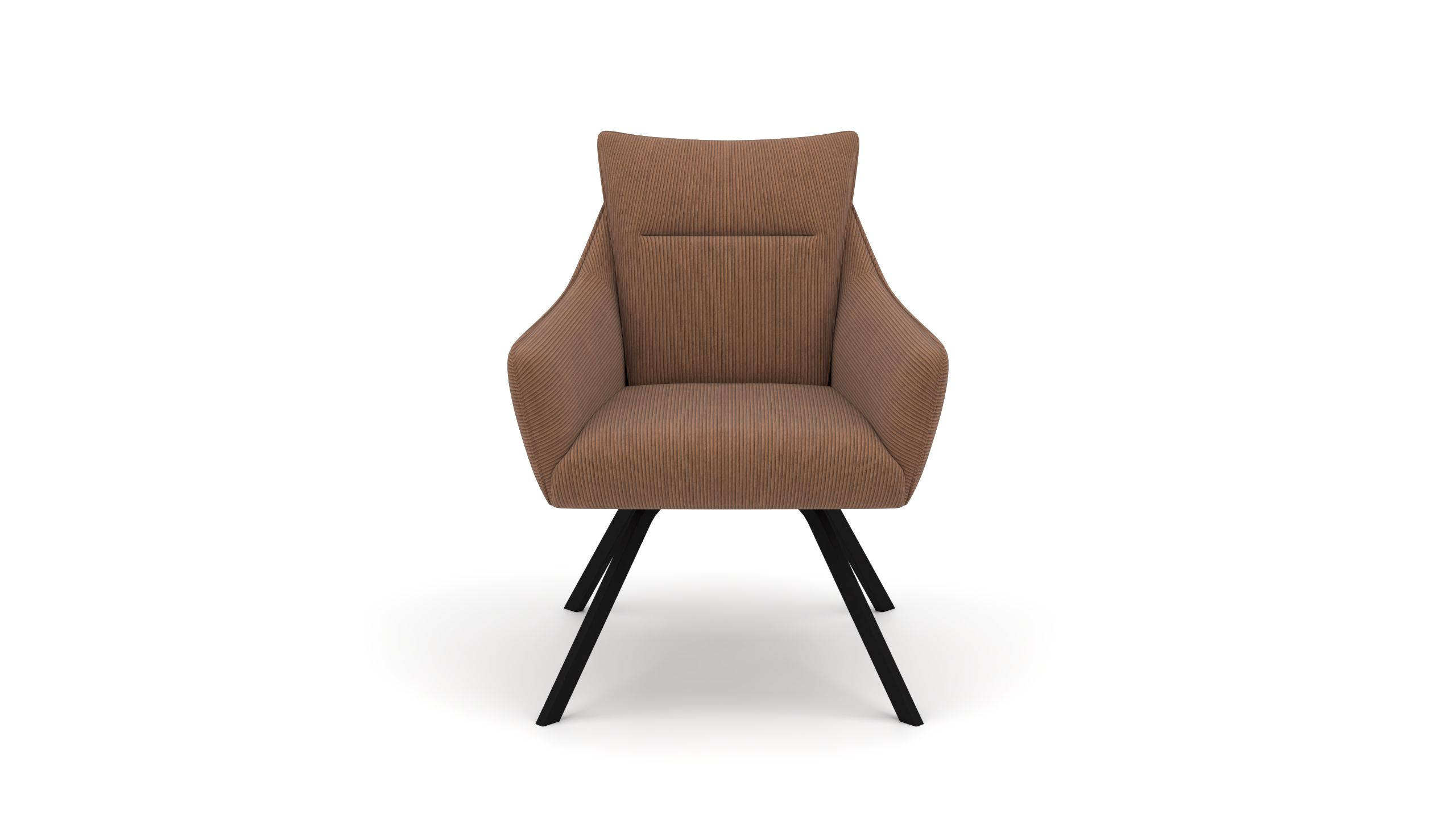 Stuhl Pegasus b - UrbanDesign / Farbe: Cognac / Bezugsmaterial: Stoff