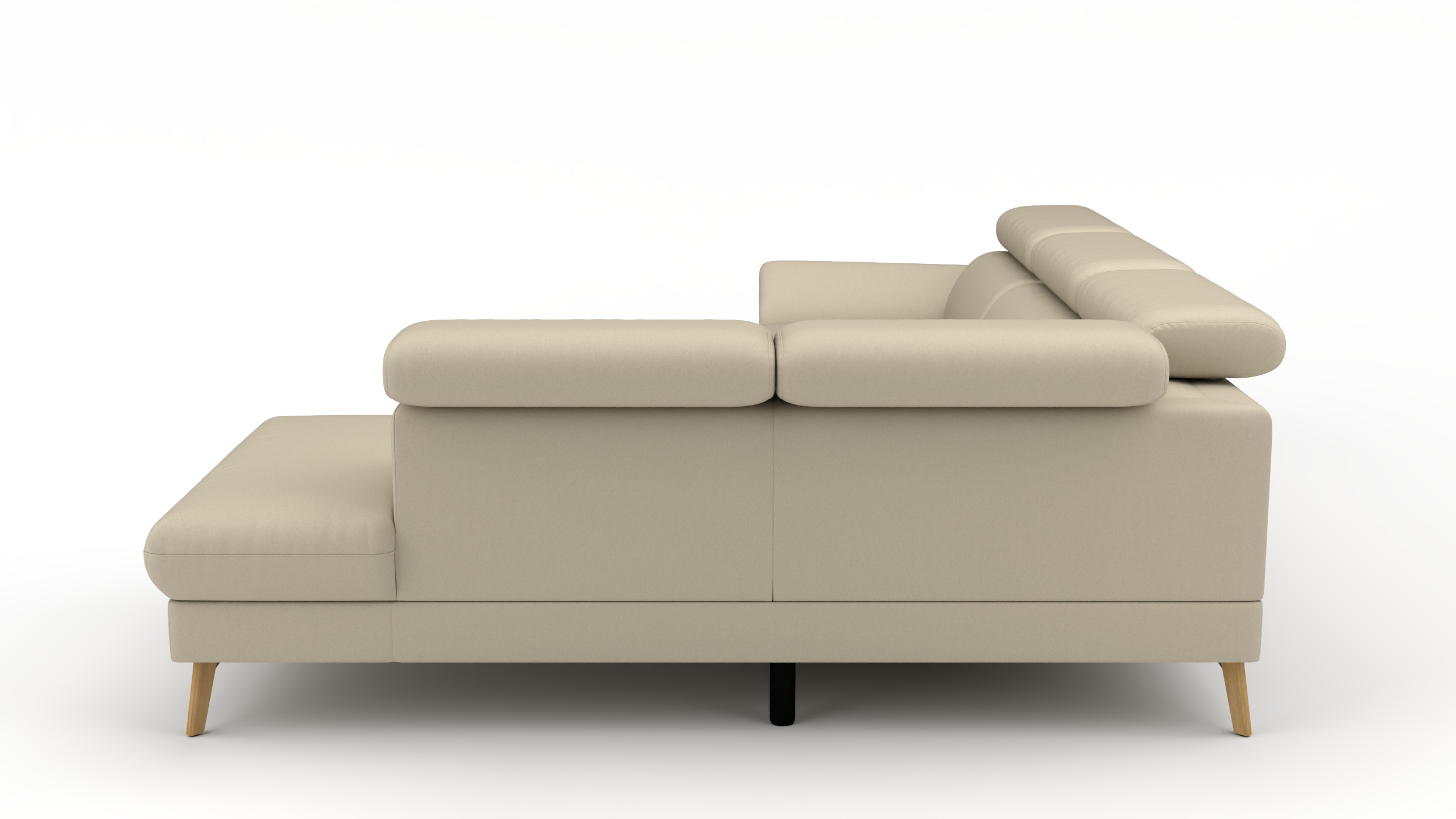 Ecksofa rechts Mars UrbanDesign / Farbe: Beige / Bezugsmaterial: Stoff