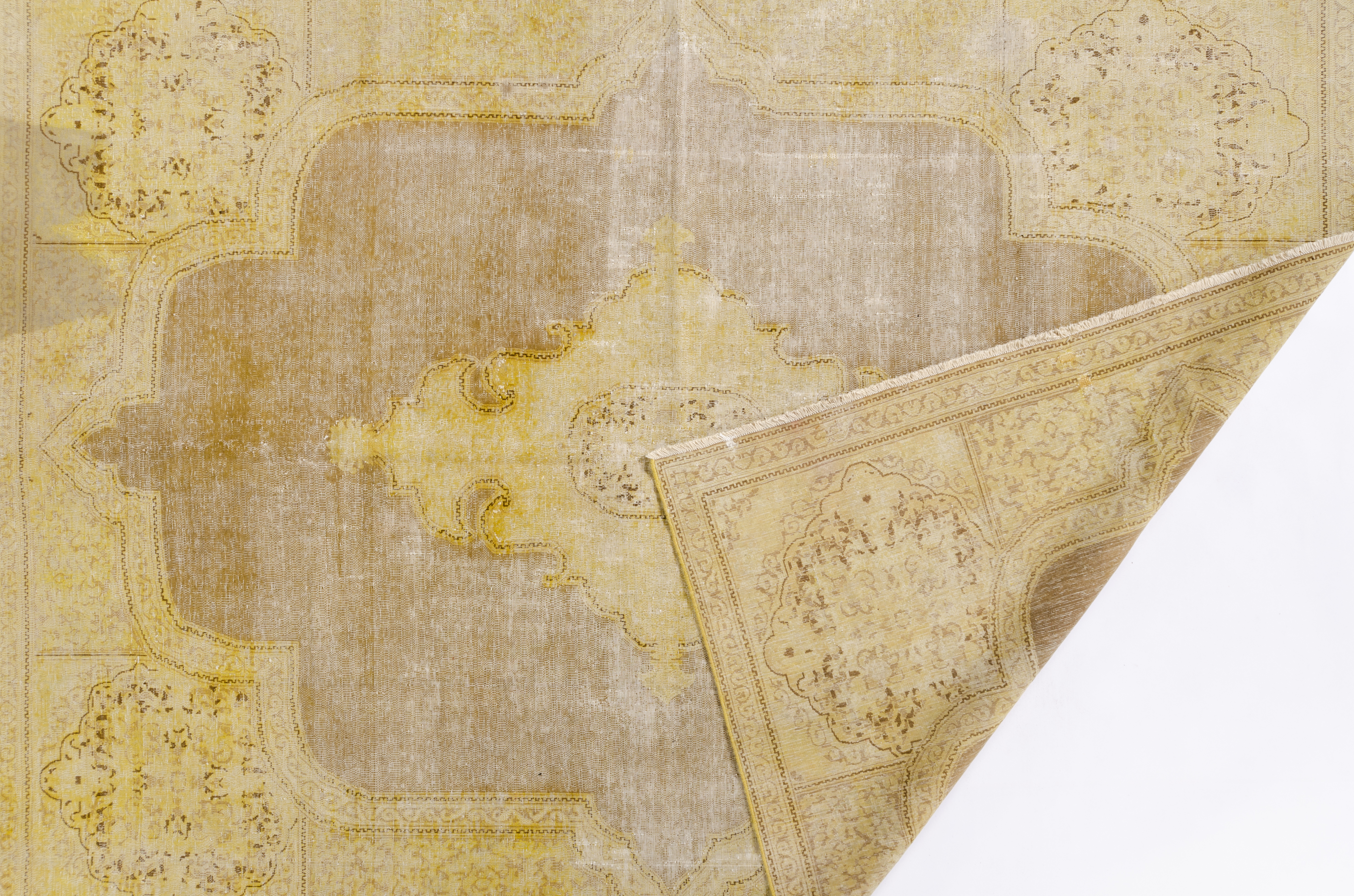 Moderner Teppich Vintage Negra/ Farbe: Gelb / Masse (BxT) :192x252 cm