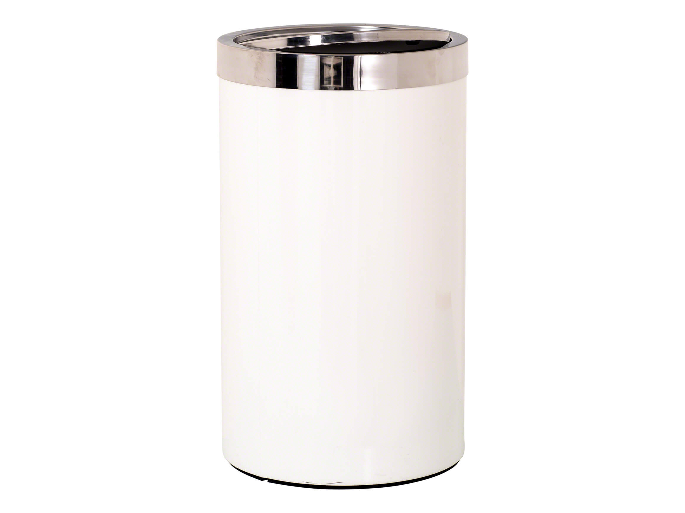 Laundry bin Joop!, white, chrome, swing lid, round