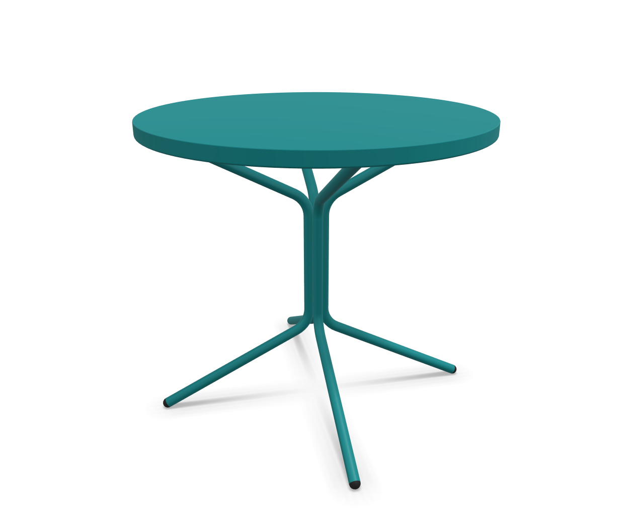 Metall-Bistrotisch Pix Rund Schaffner / Farbe: Kaliblau