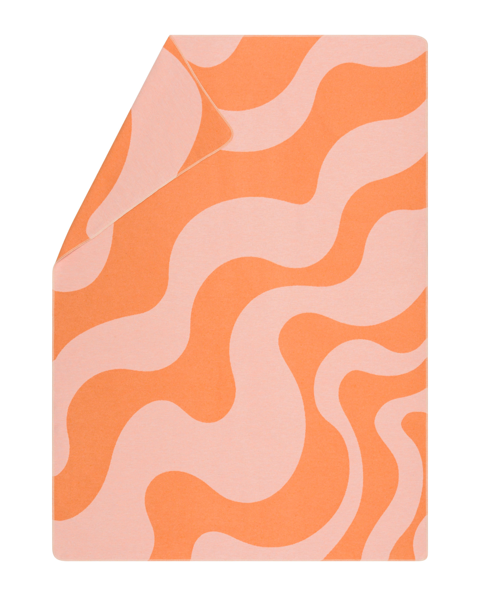 Plaid Silvretta Retro Waves, light orange 140 x 200 cm Sander AG