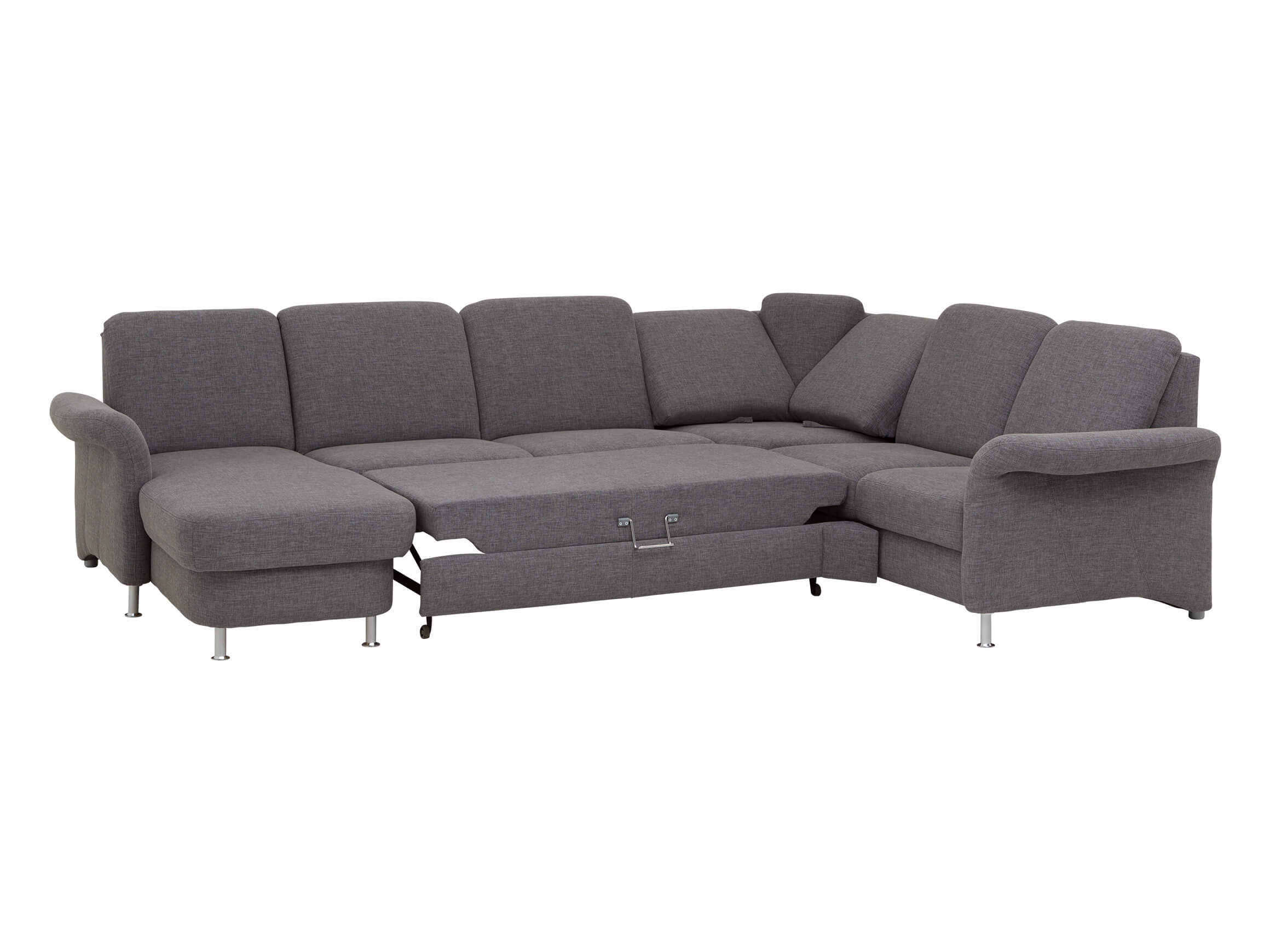 Ecksofa Joker Polipol / Farbe: Alu / Bezugsmaterial: Stoff