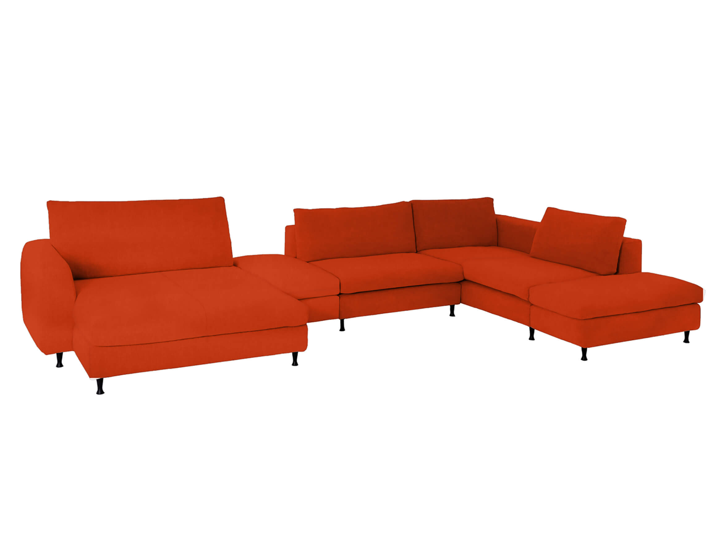 Corner sofa Lorenza Basic Schillig Willi / Colour: Copper / Material: Basic leather