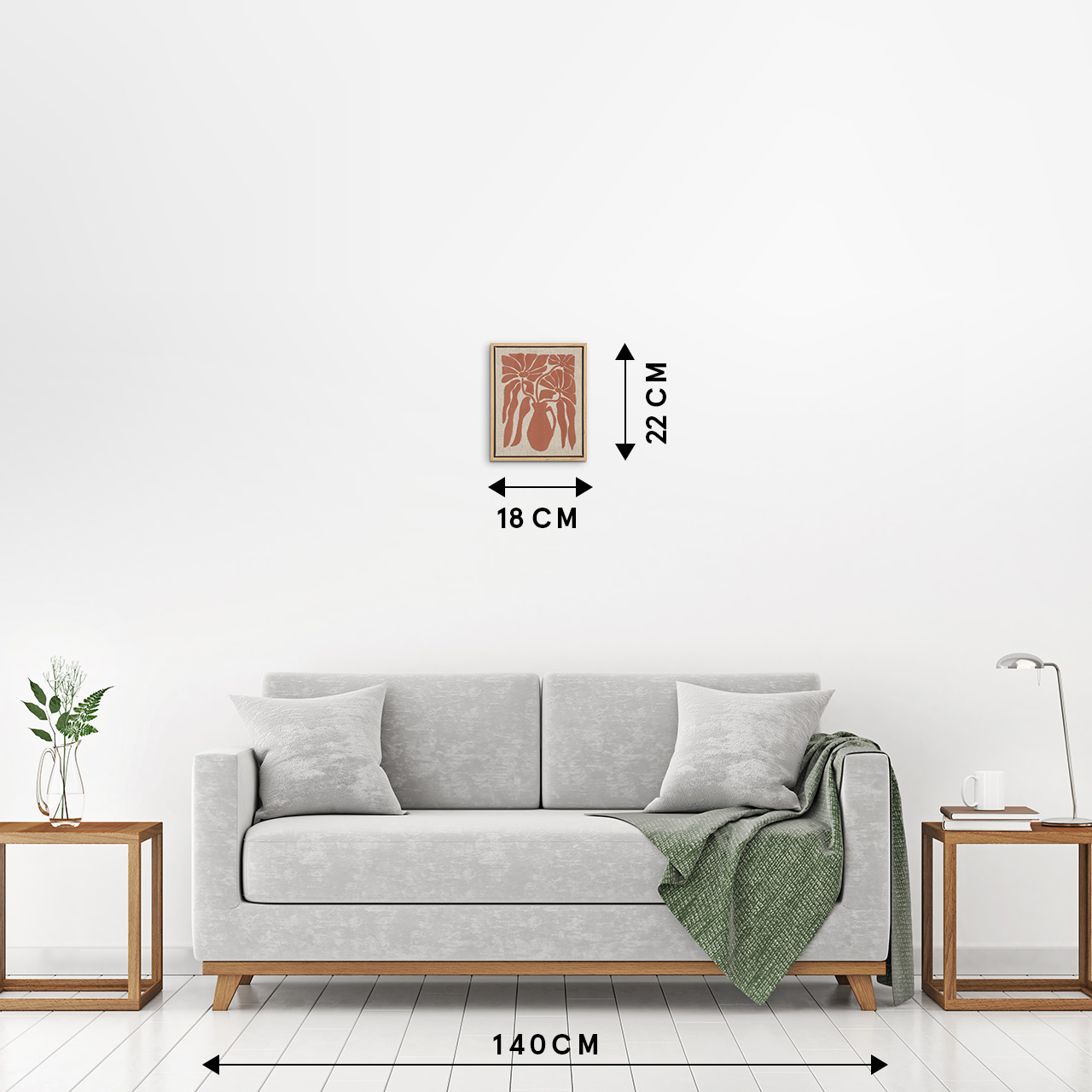 ‘Red Flower Nap’ wall art image LAND
