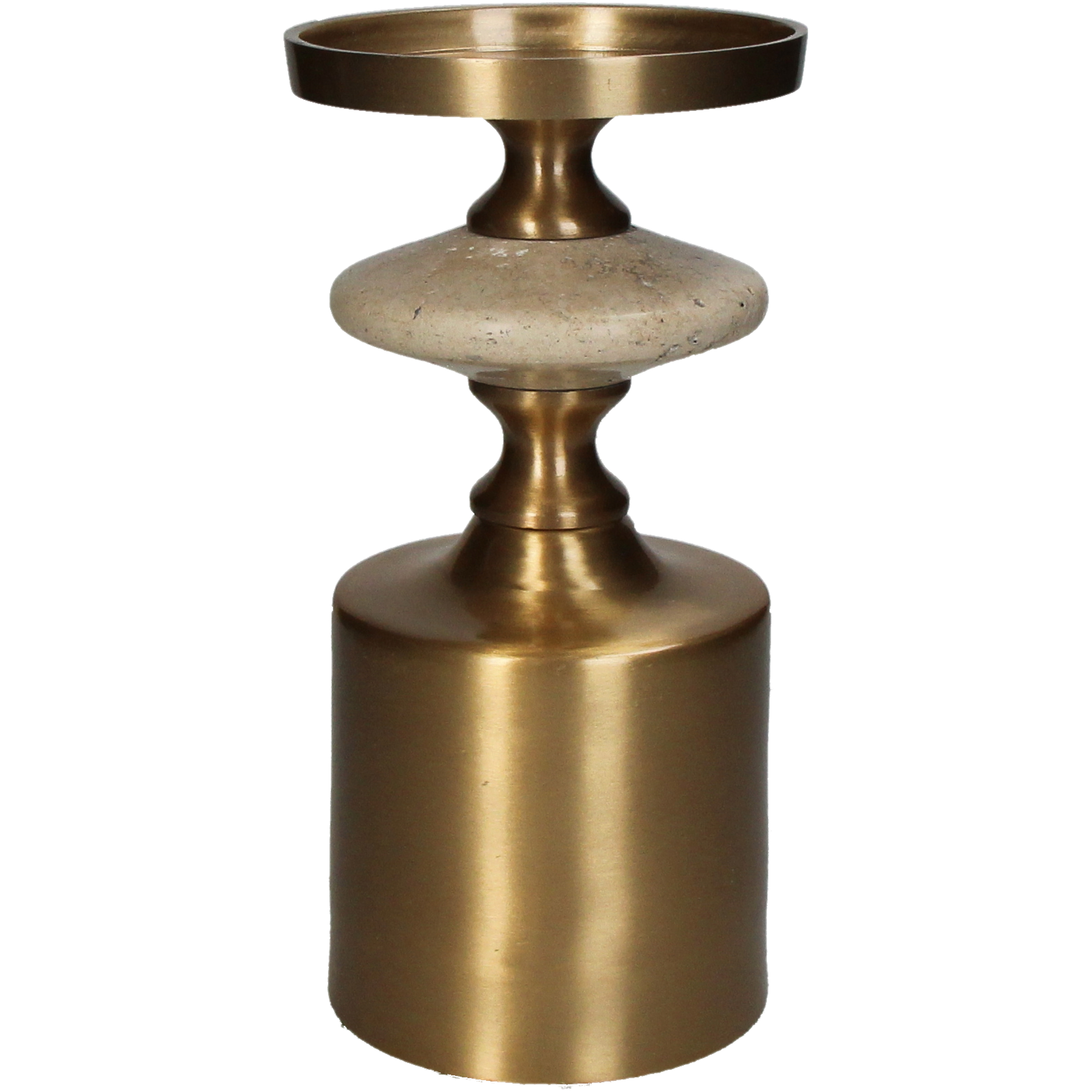 Kerzenständer Aluminium, Gold H: 34 cm Kersten