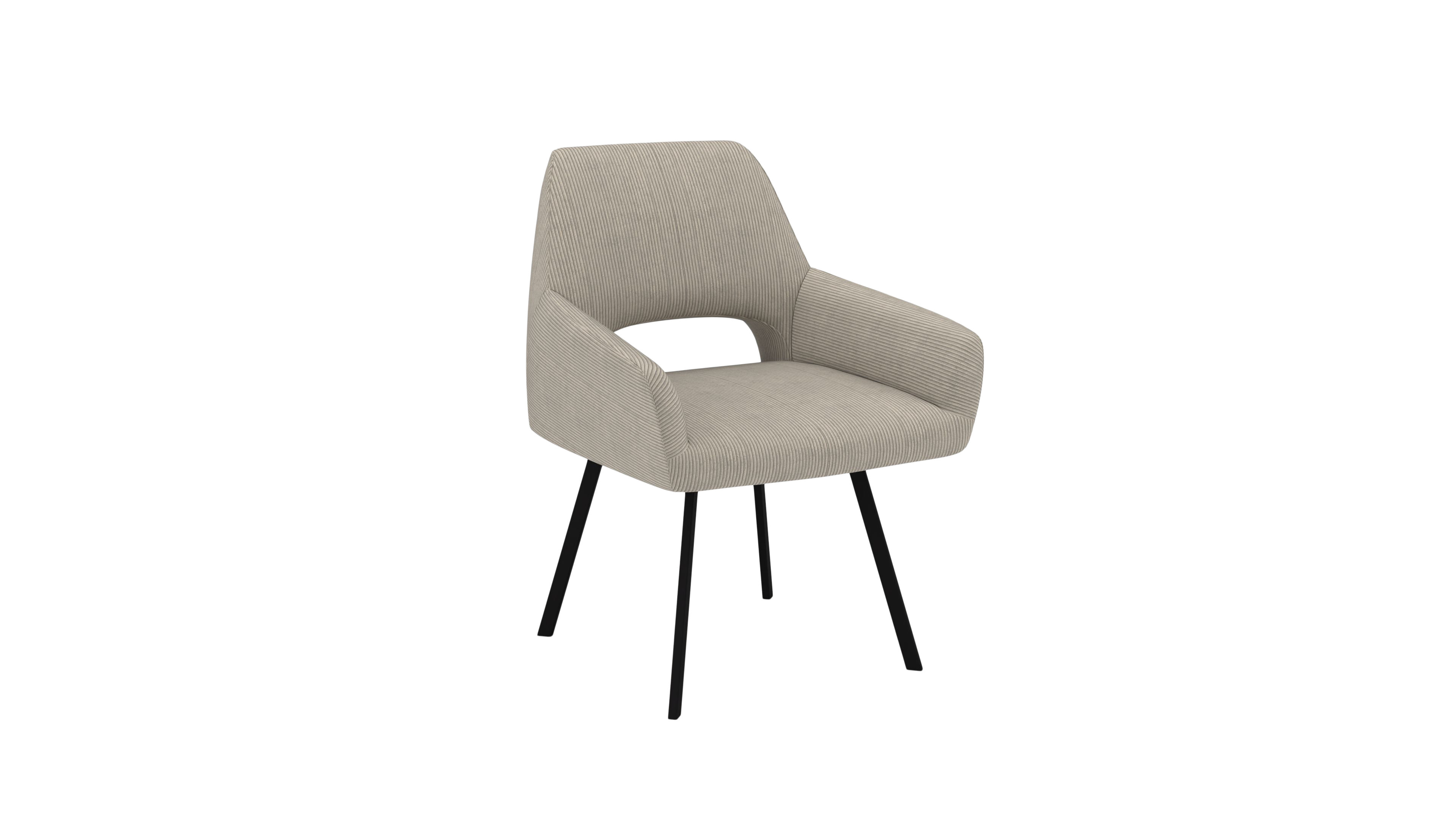 Chair Vega - by UrbanDesign | Swivel Function, Black Base, Shiitake Fabric