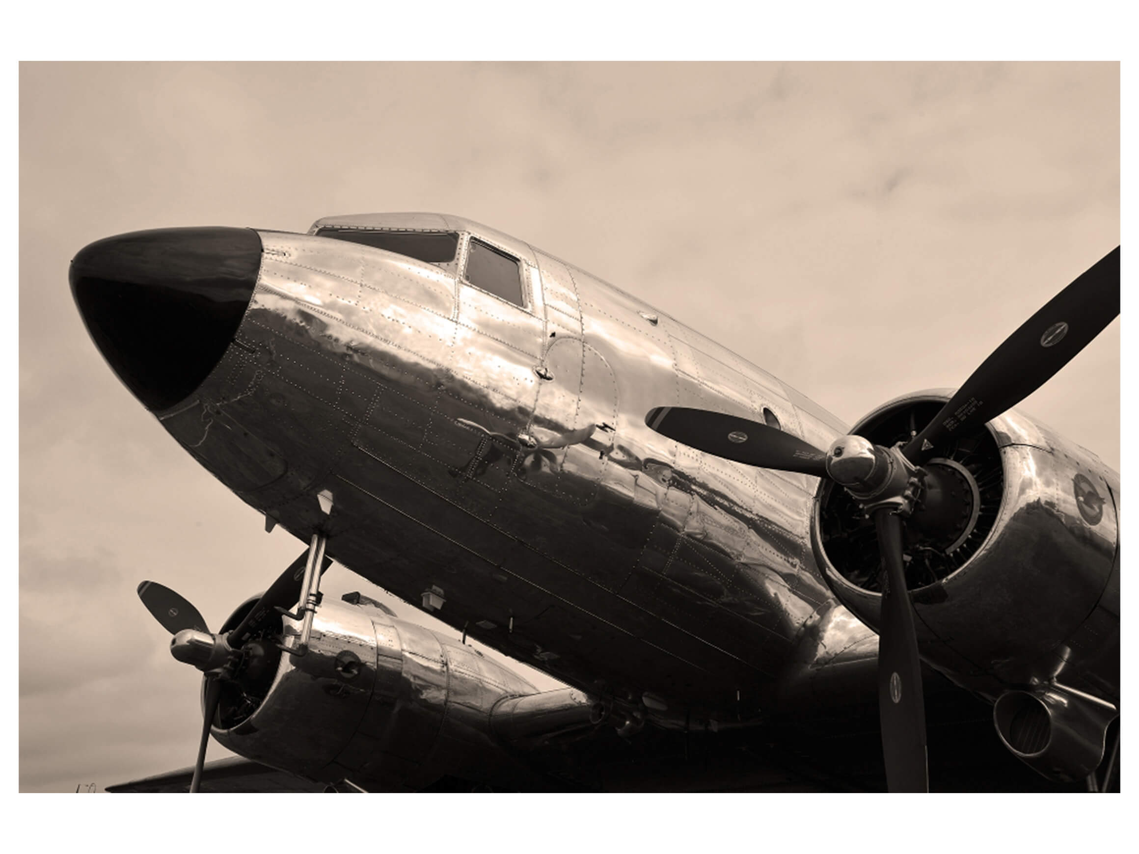 Digitaldruck auf Acrylglas Flugzeug 1 image LAND / Grösse: 120 x 80 cm