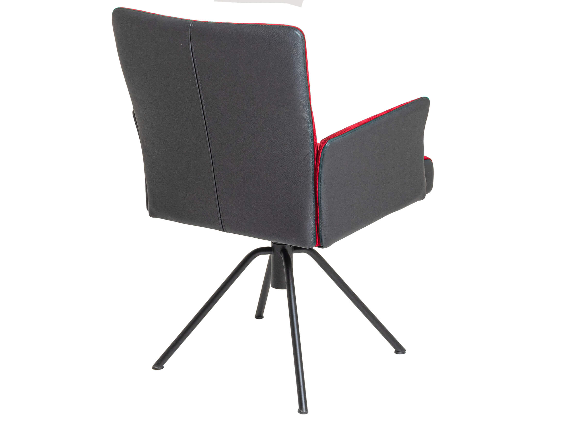 Armlehnstuhl Tally Xl IL-Concept / Farbe: Nero / Bezugsmaterial: Leder Stoff