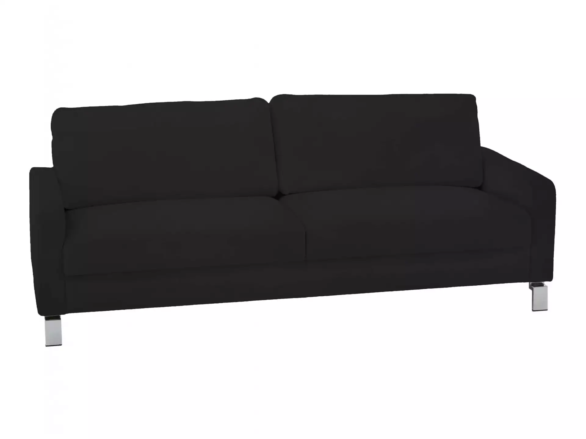 Sofa Interims Basic B: 204 cm Candy / Farbe: Schwarz / Material: Leder Basic