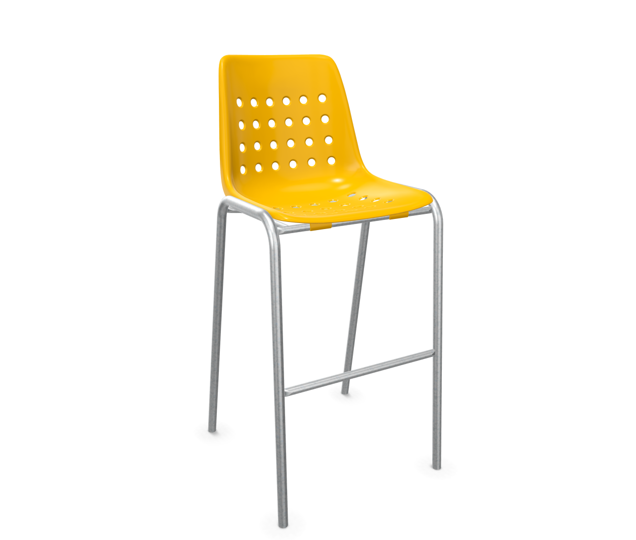 Barstuhl Bermuda von Schaffner / Farbe: Gelb / Grösse: 52 x 54 cm