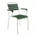 Holzlatten-Stuhl Rigi mit Armlehnen Schaffner / Farbe: Tannengrün