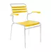 Lättli-Stuhl Säntis mit Armlehnen Schaffner / Farbe: Gelb