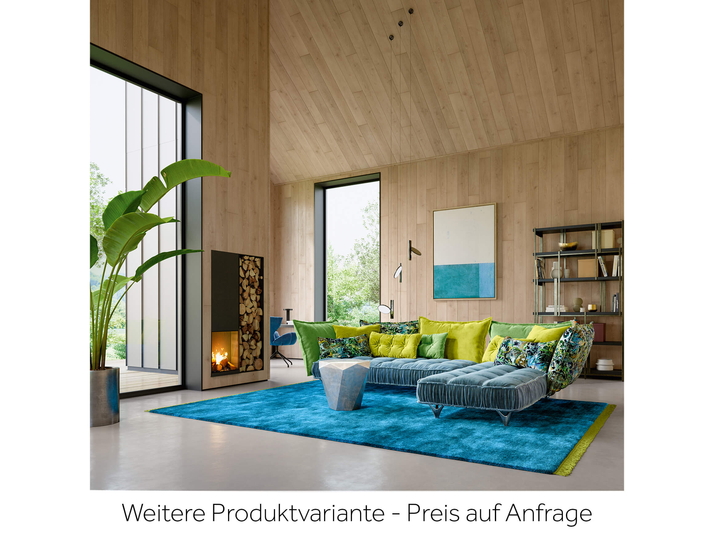 Polstergruppe Ohlinda, Versch. Stoffbezüge, Lilienfuss,