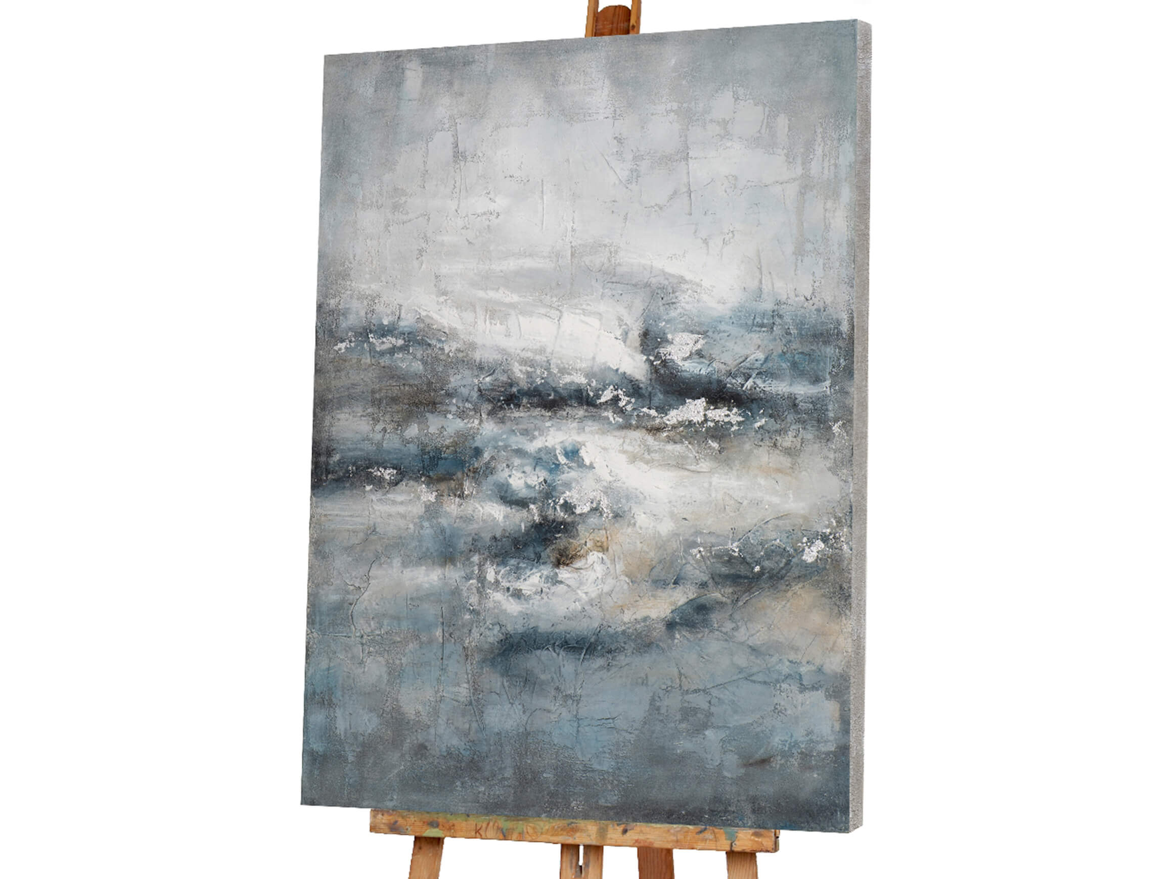 Bild Abstrakt in Blau und Grau image LAND