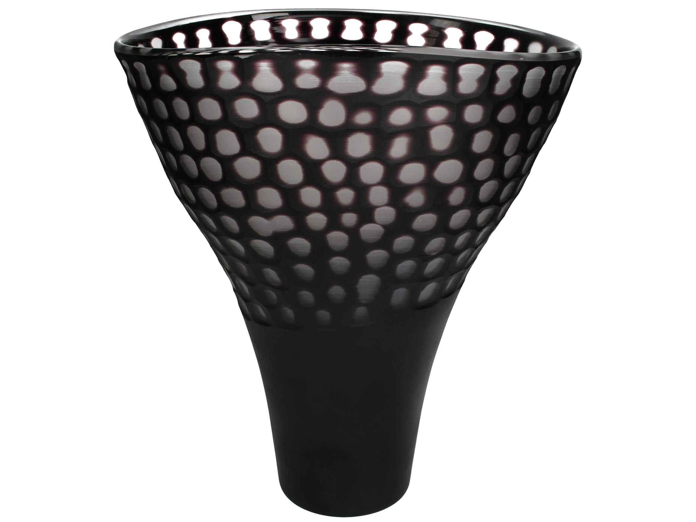 Vase Glas Schwarz H: 38 cm Kersten