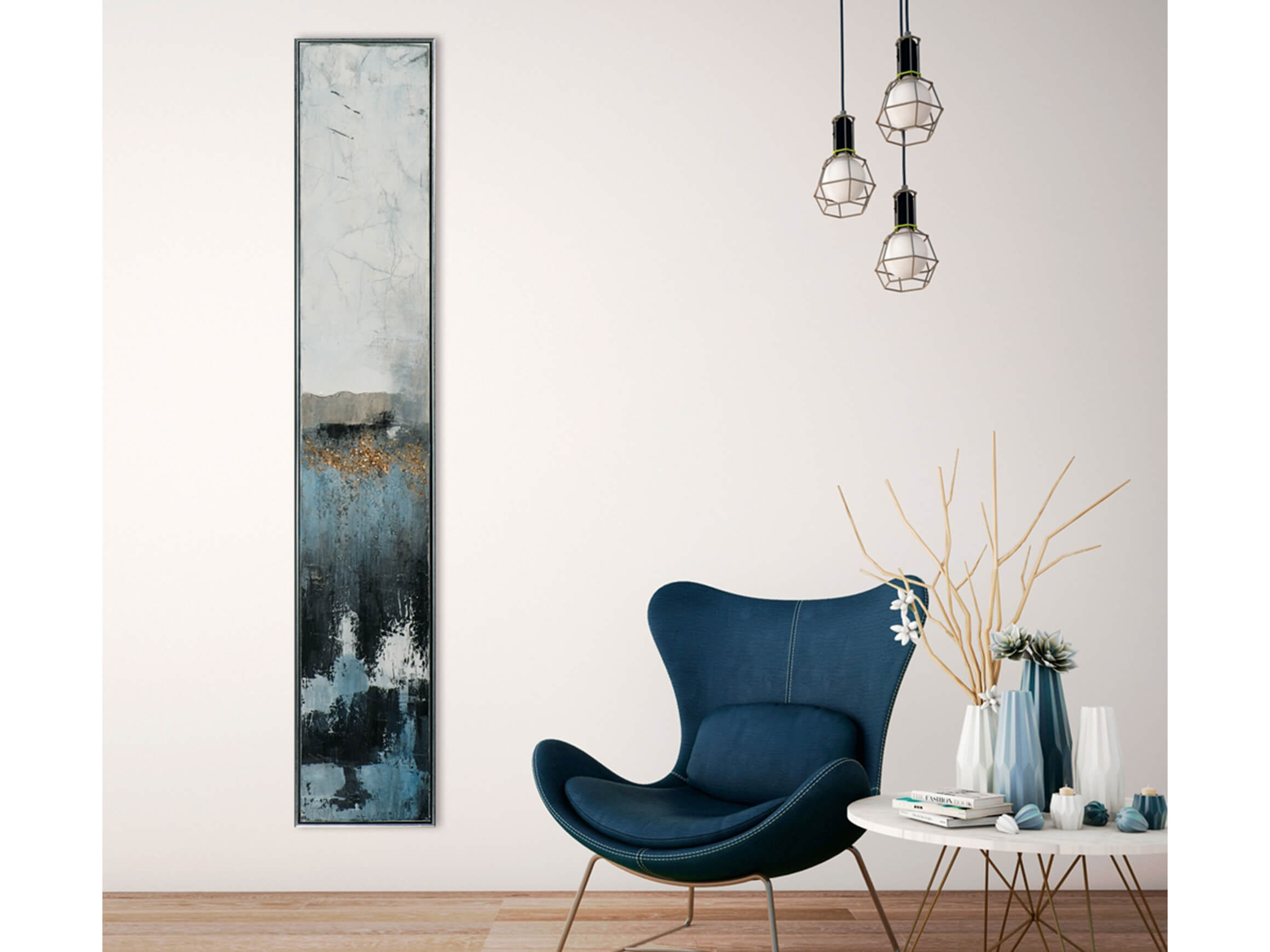 Bild Schwarz Weisse Farbkomposition mit Goldenen Akzent image LAND