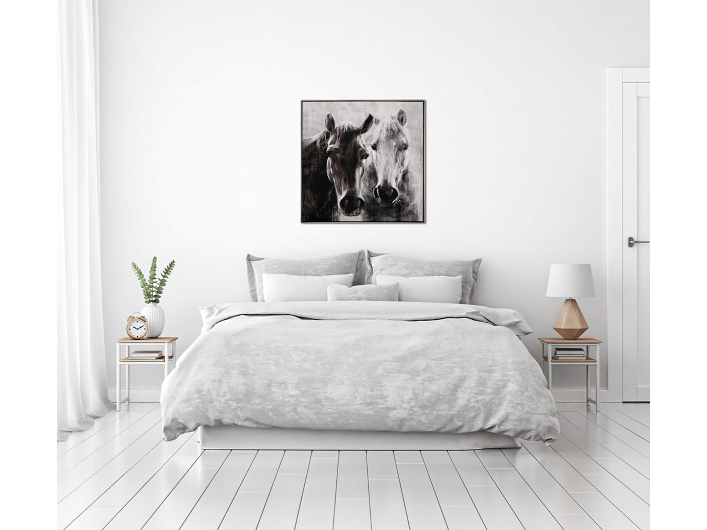 Bild Pferde image LAND / Grösse: 82 x 82 cm