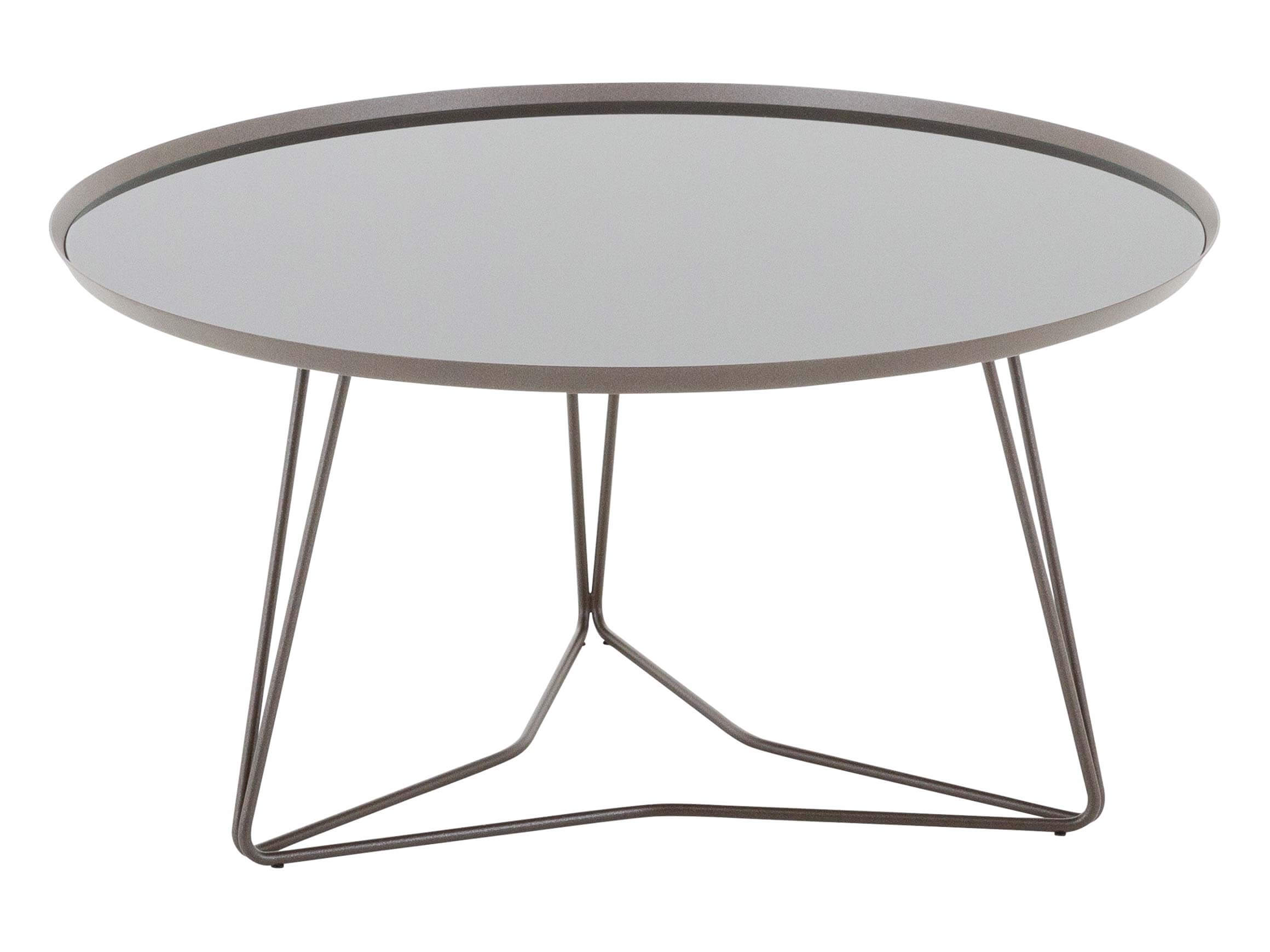 Beistelltisch Stellato Aus Leder / Farbe: Black/ h: 55 cm