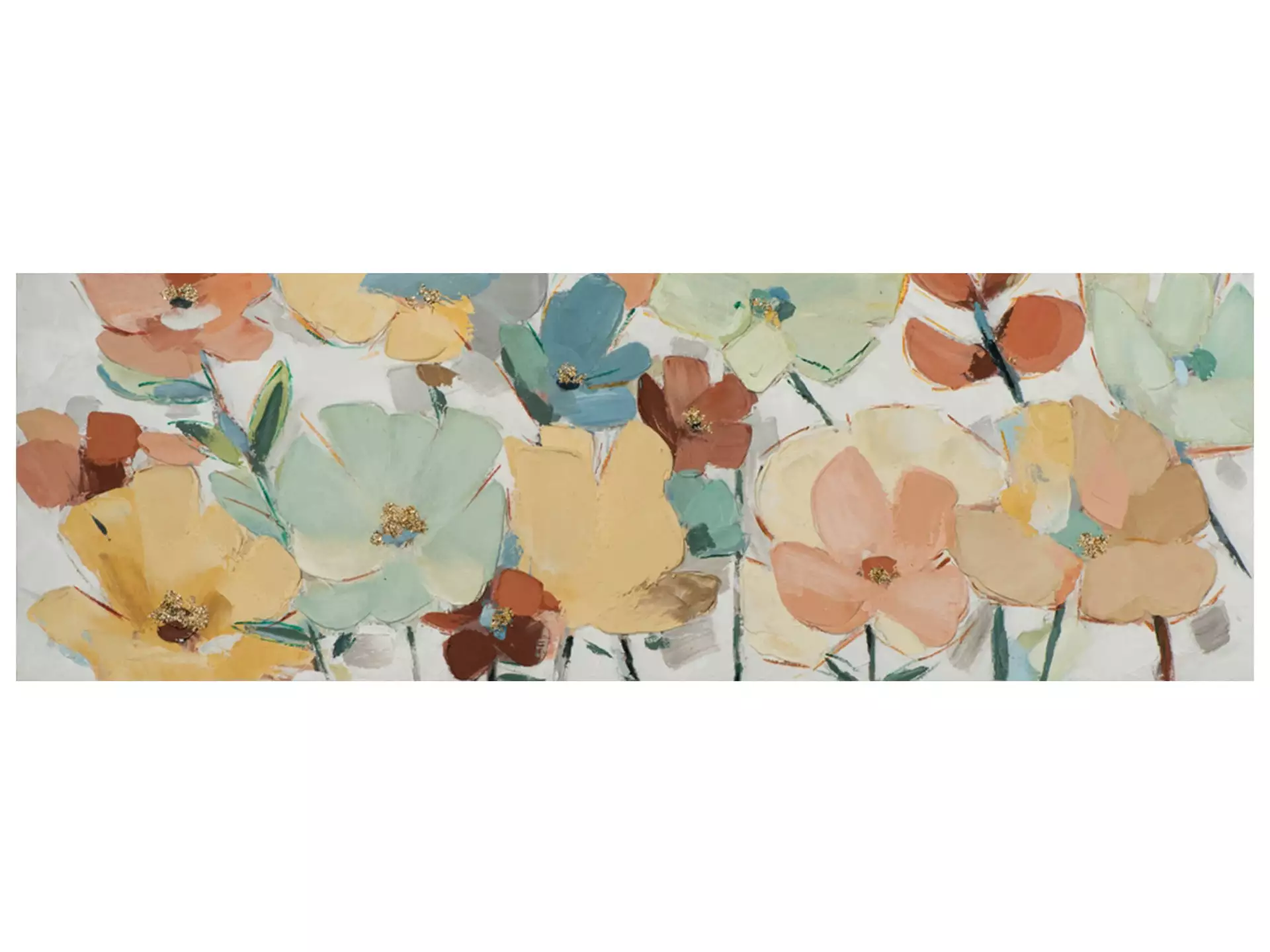 Bild Pastellblumen image LAND / Grösse: 150 x 50 cm