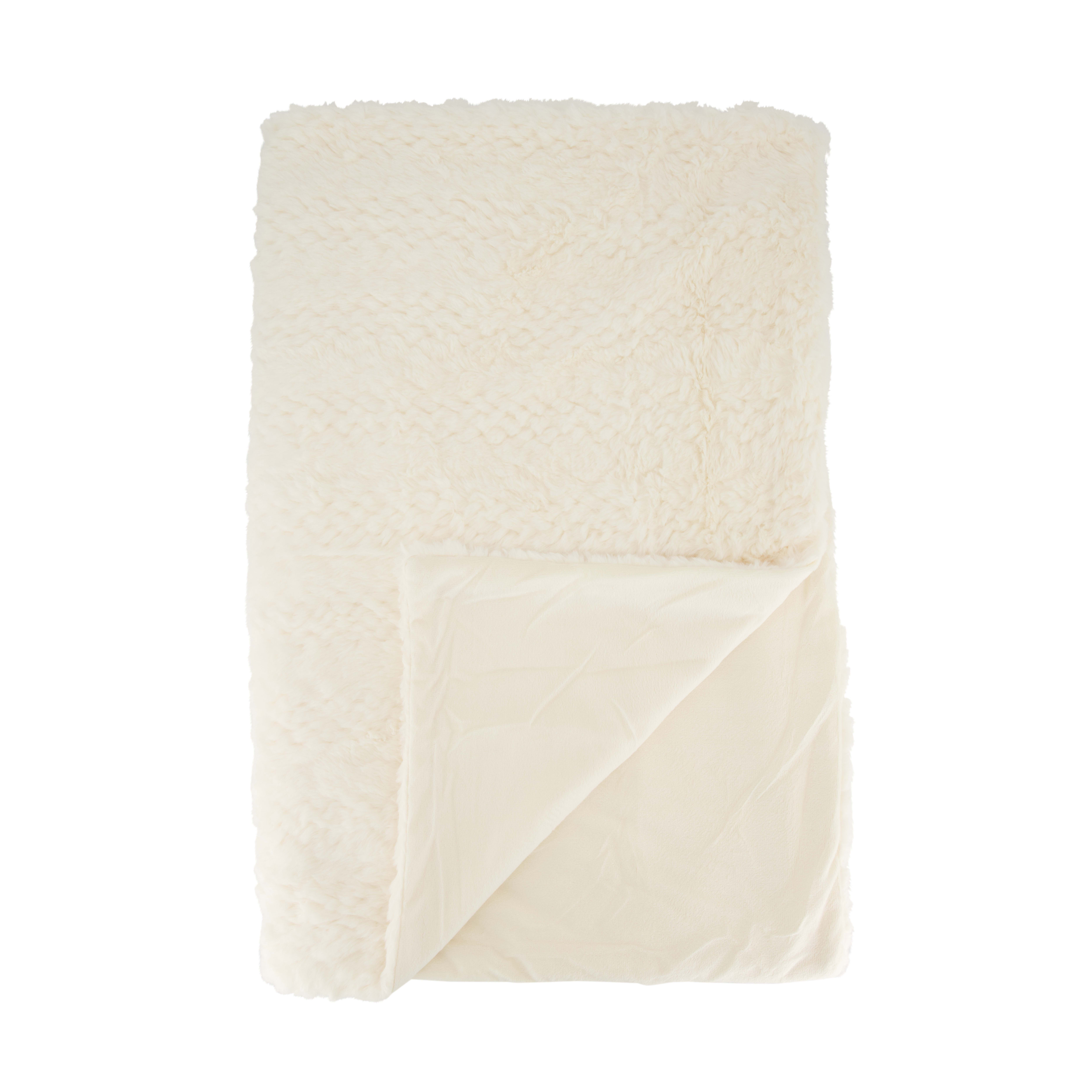 Plaid Waben, Creme Decofinder