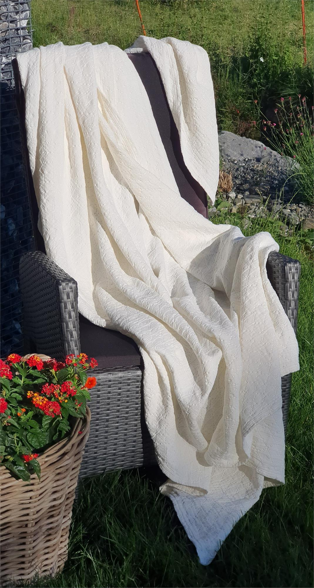Plaid Nelita, Ecru 150x240 cm Tamara-R